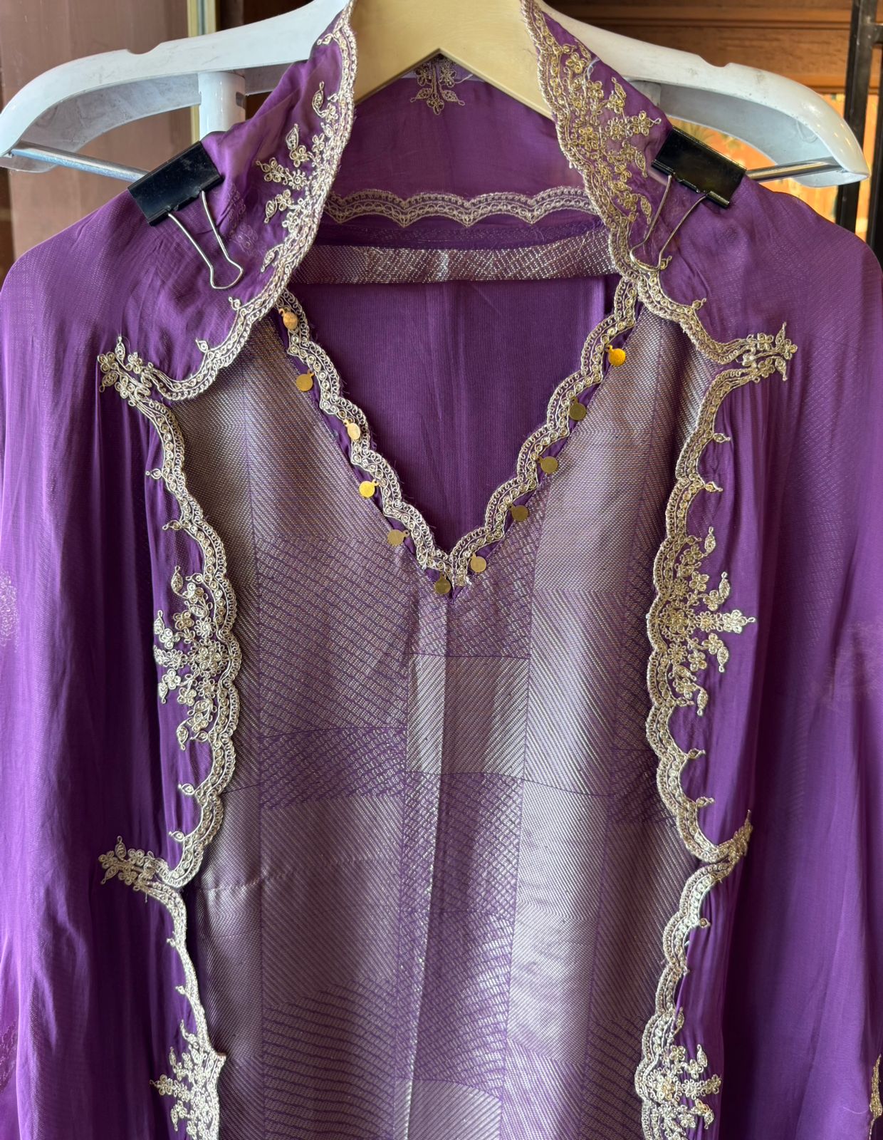 Tissue Broacade unstitched shirt