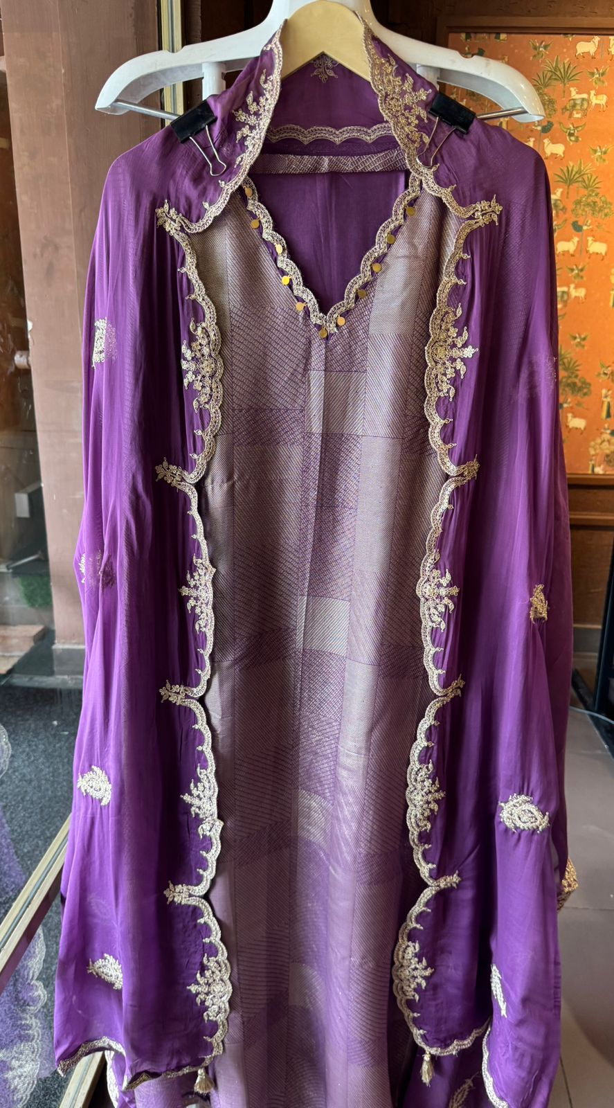 Tissue Broacade unstitched shirt