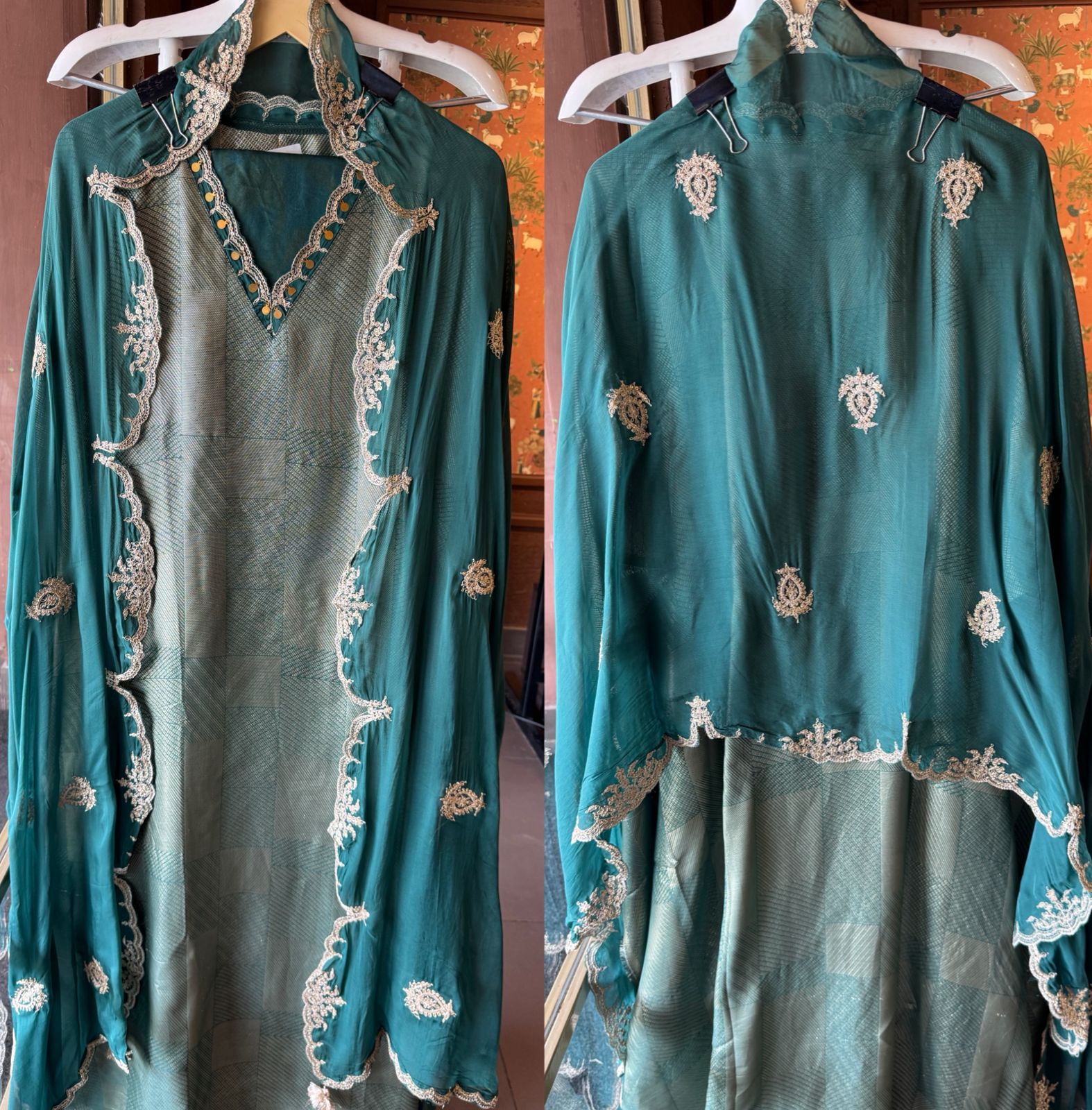 Tissue Broacade unstitched shirt