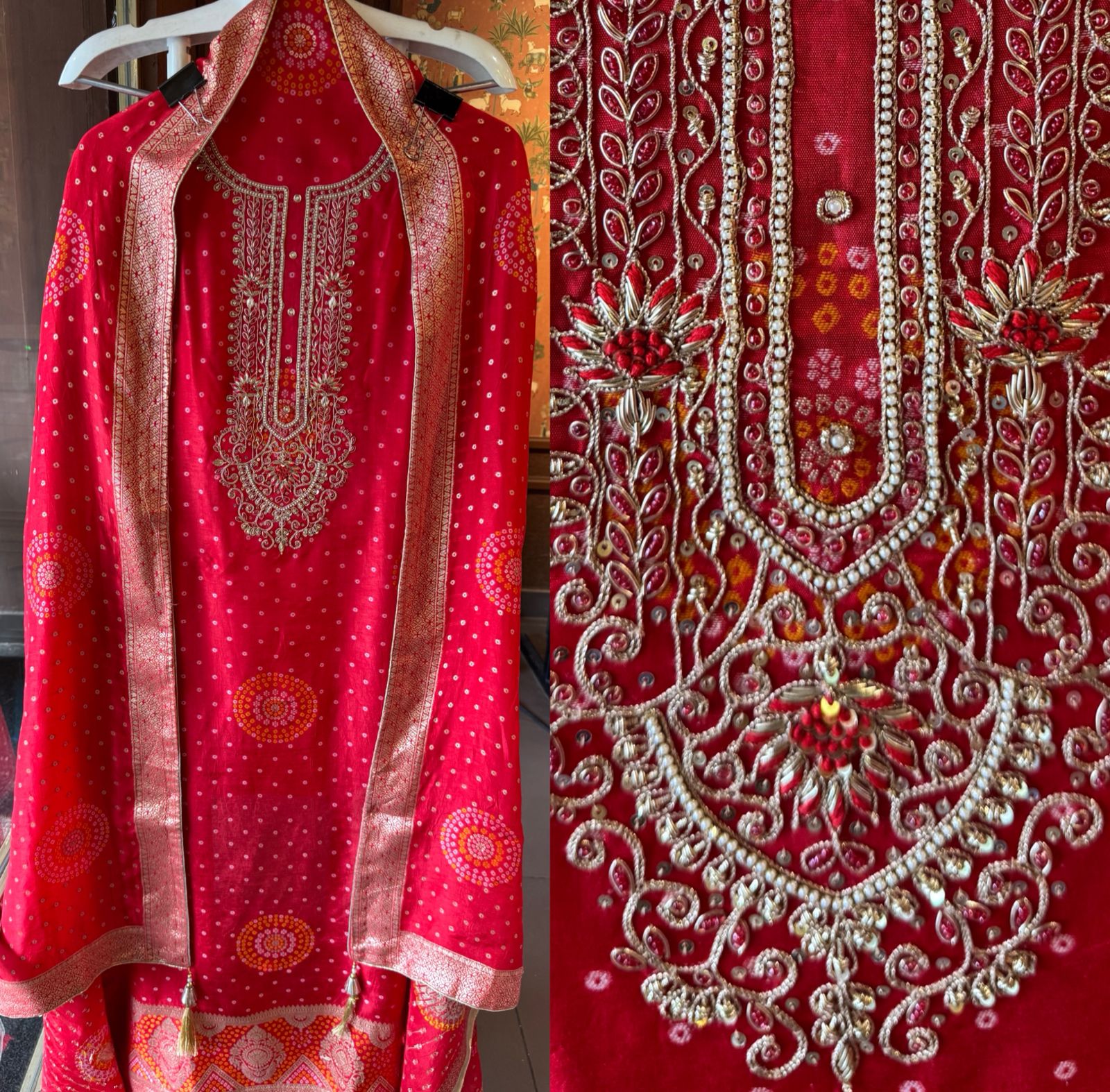 Rich embroidery and woven Outfit