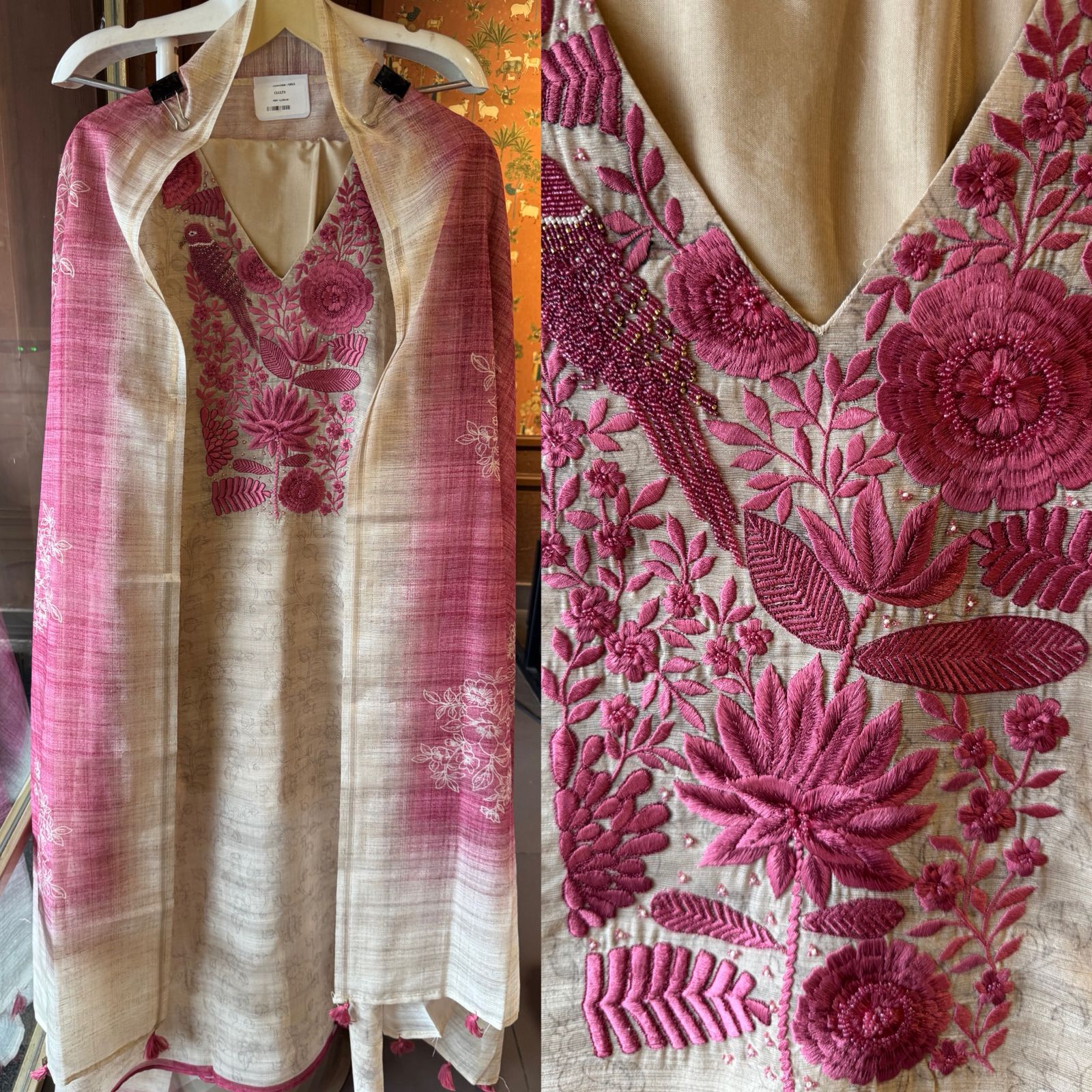 Premium quality KHAADI chanderi Unstitched Suits