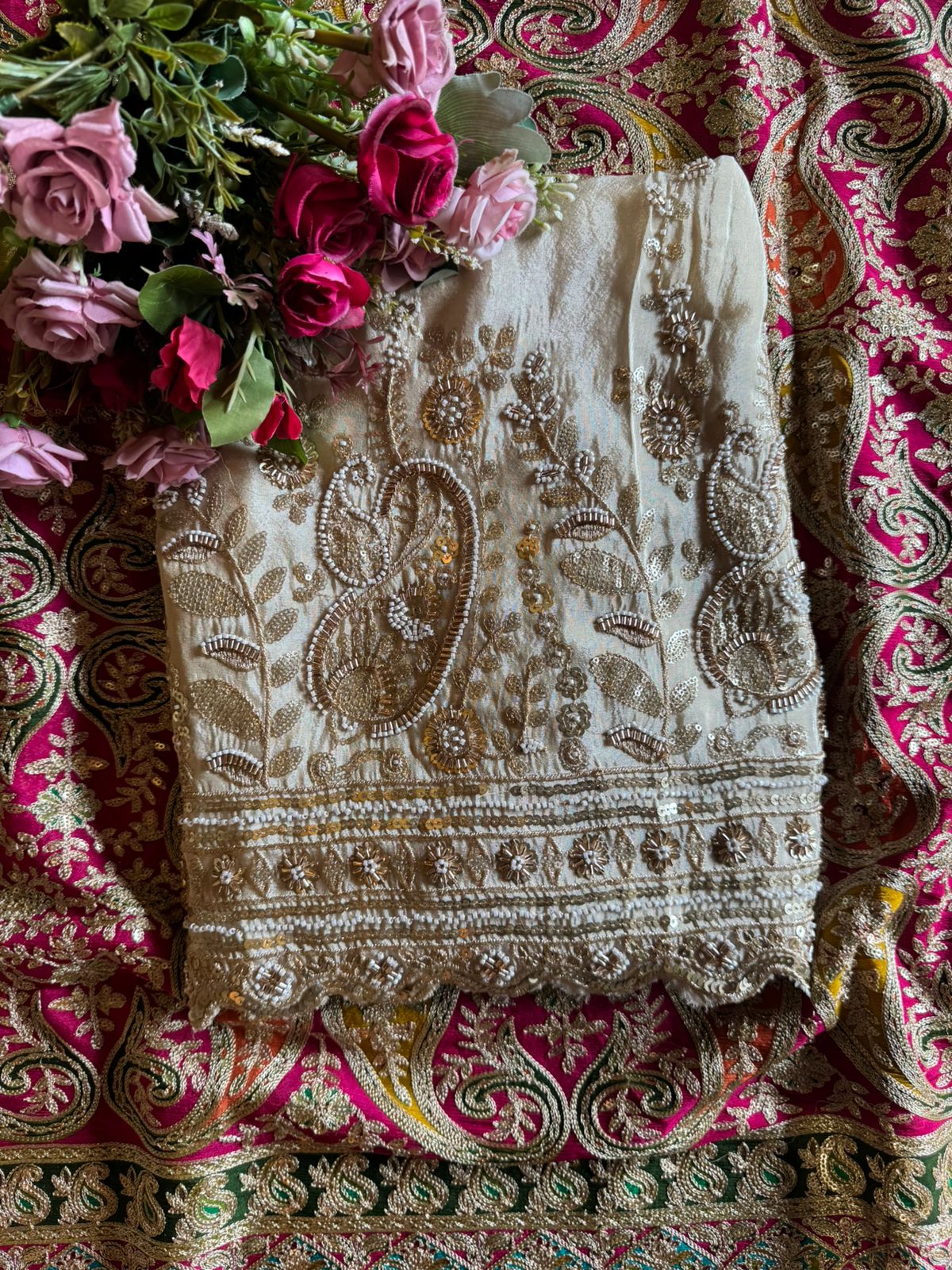 Shimmer tissue Unstitched Shirt