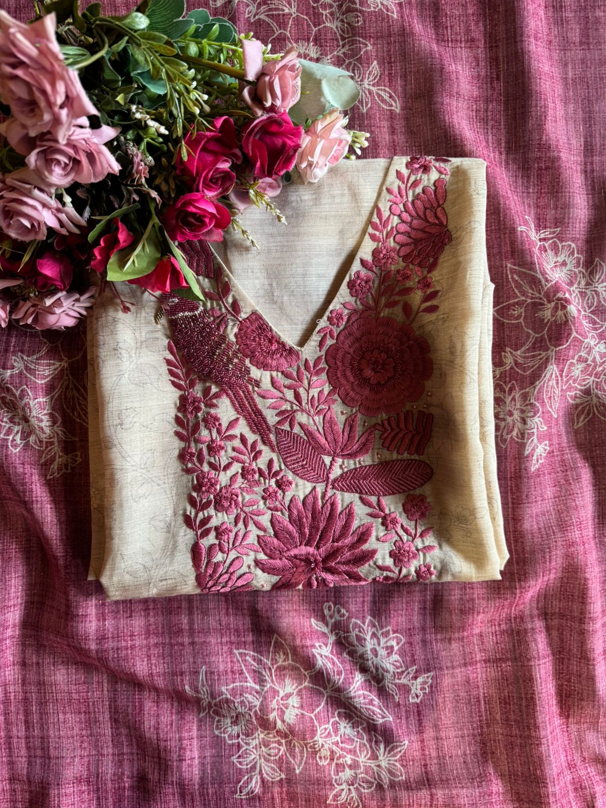 Premium quality KHAADI chanderi Unstitched Suits