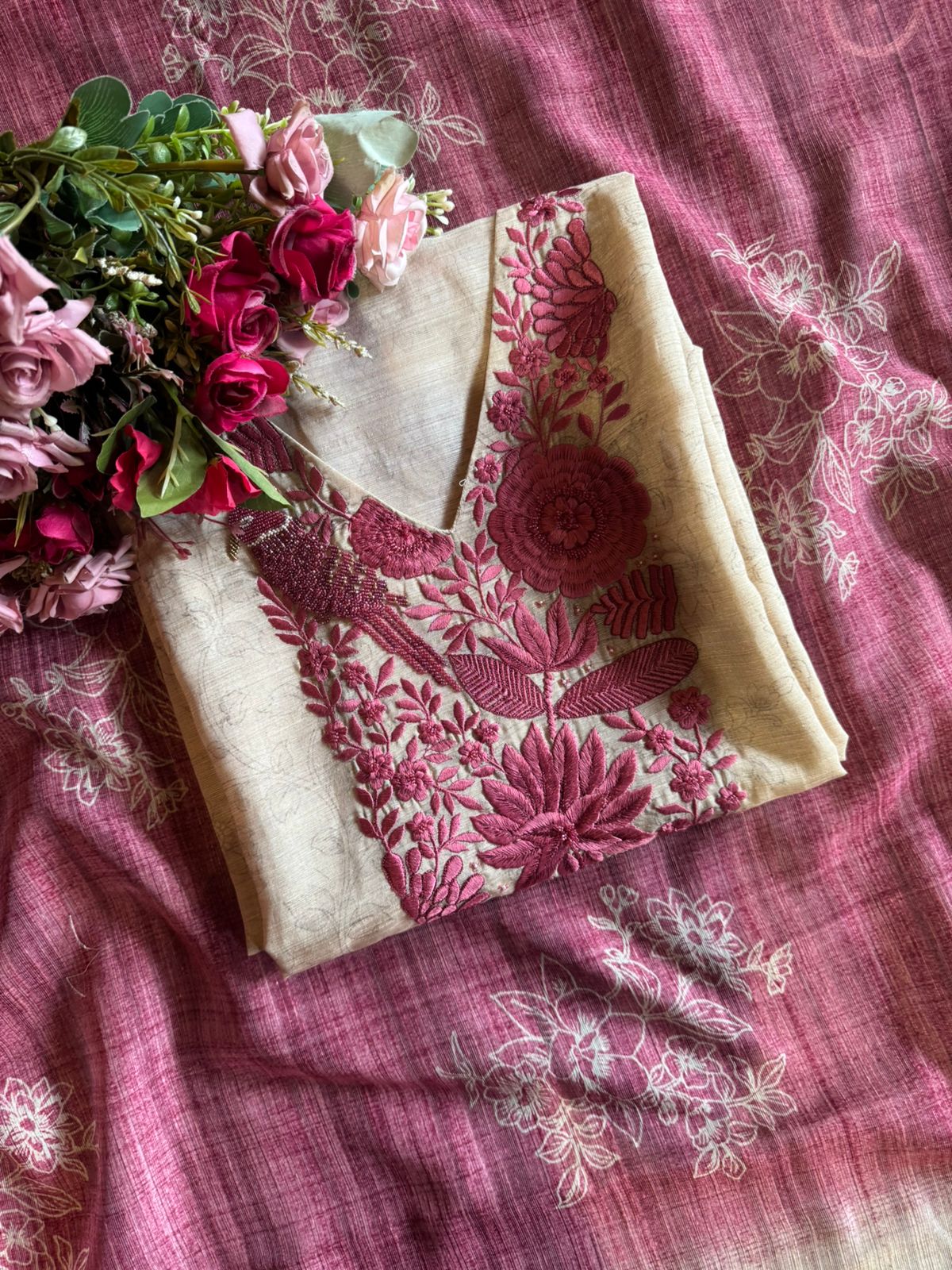 Premium quality KHAADI chanderi Unstitched Suits