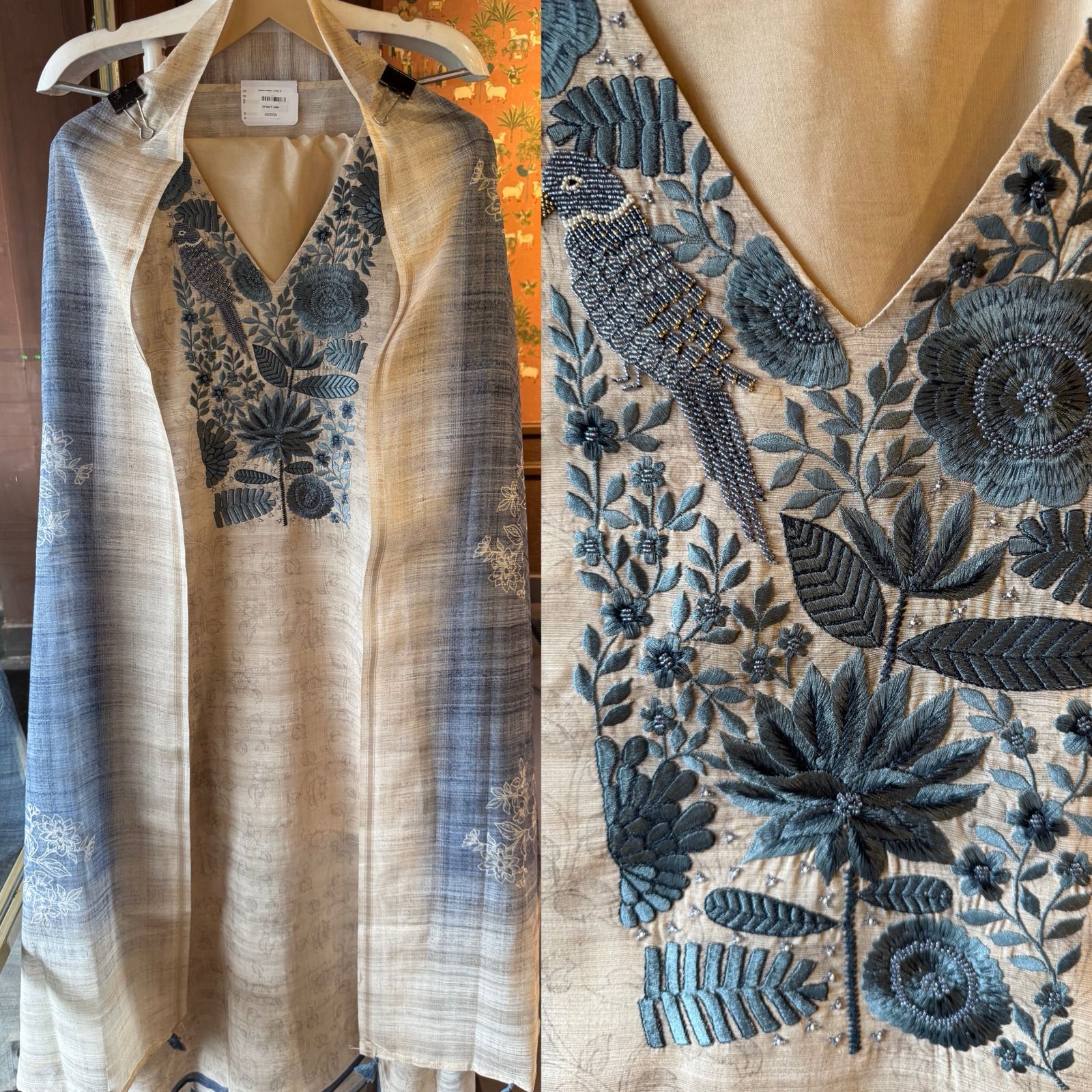 Premium quality KHAADI chanderi Unstitched Suits