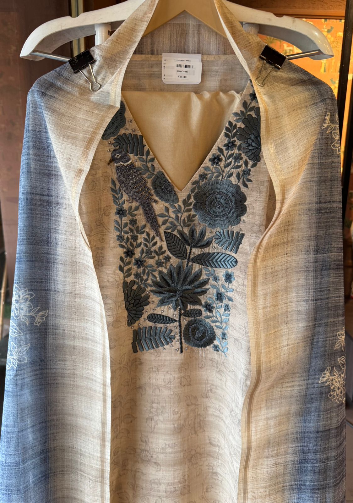 Premium quality KHAADI chanderi Unstitched Suits