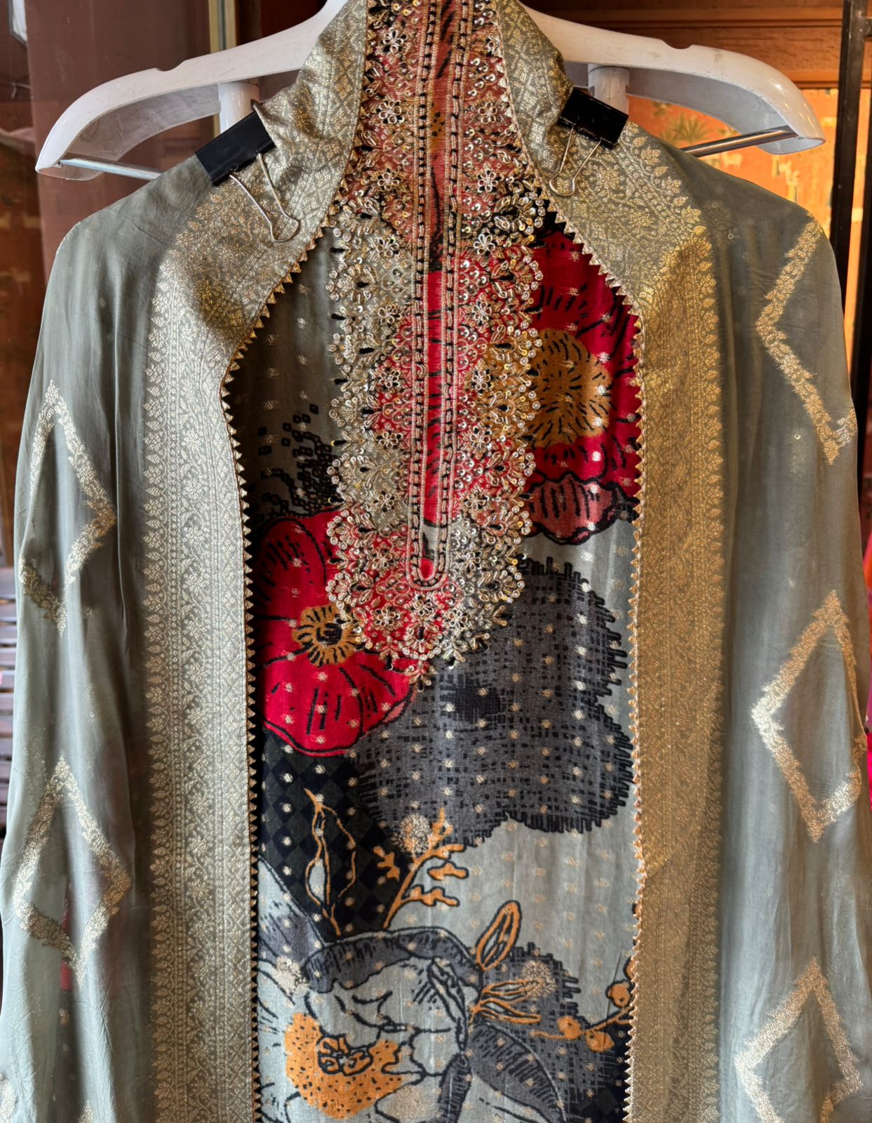 Organza Unstitched Suit