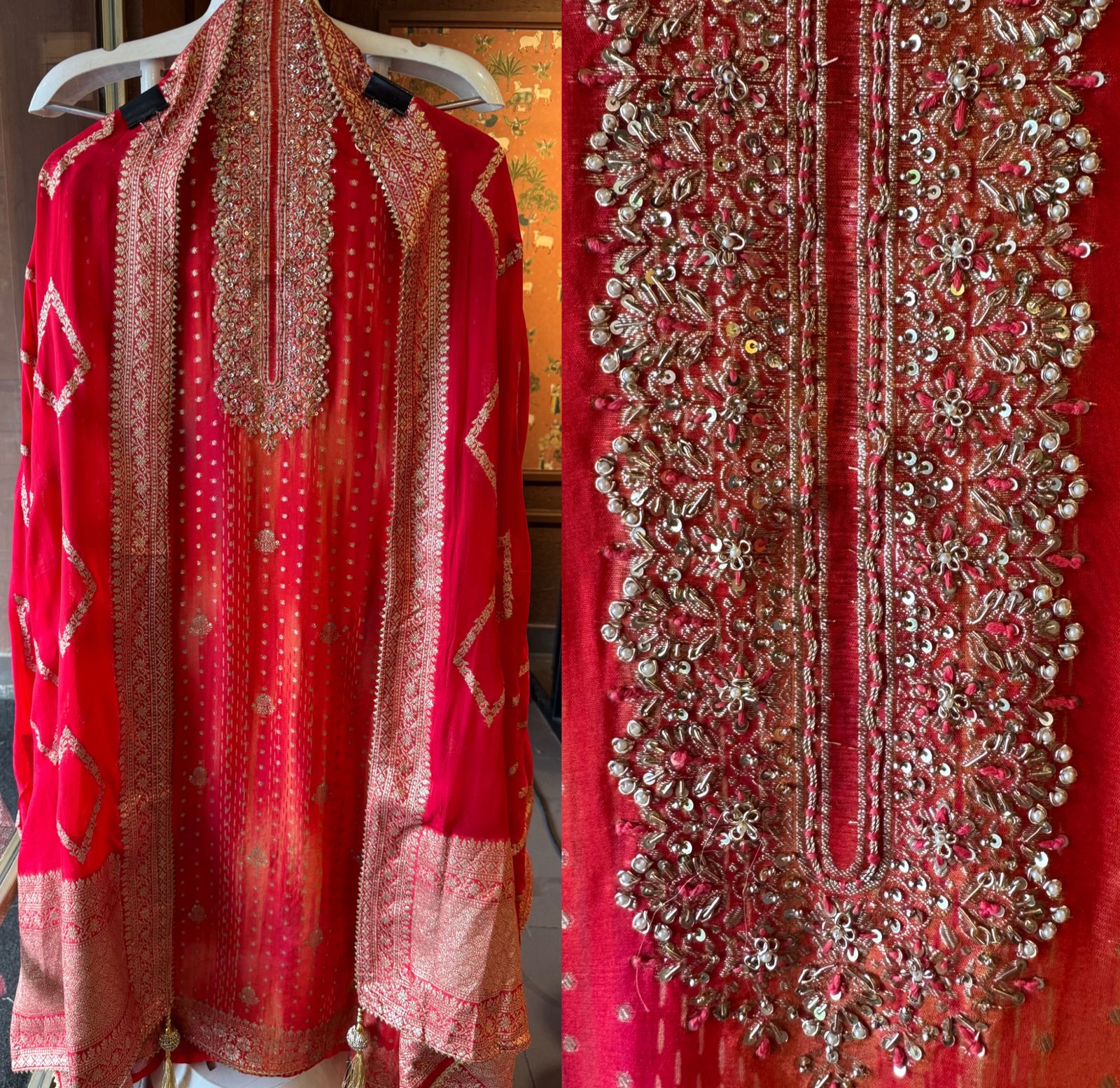 Organza Unstitched Suit