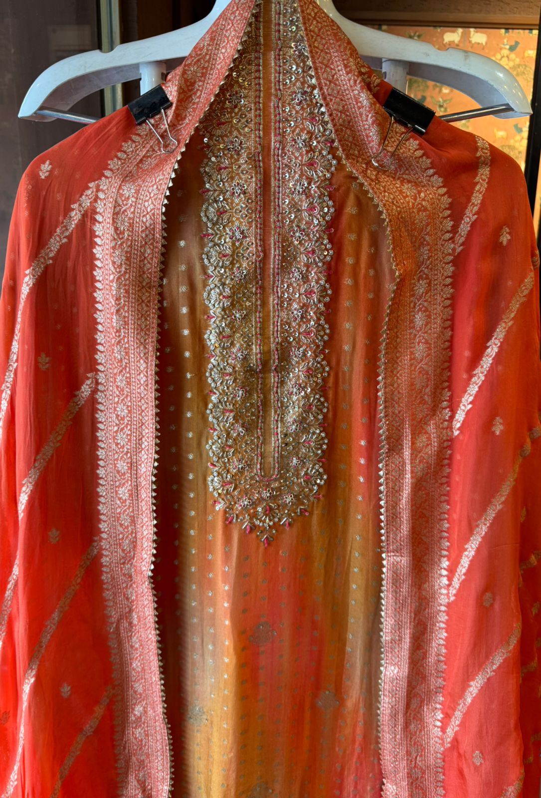 Organza Unstitched Suit