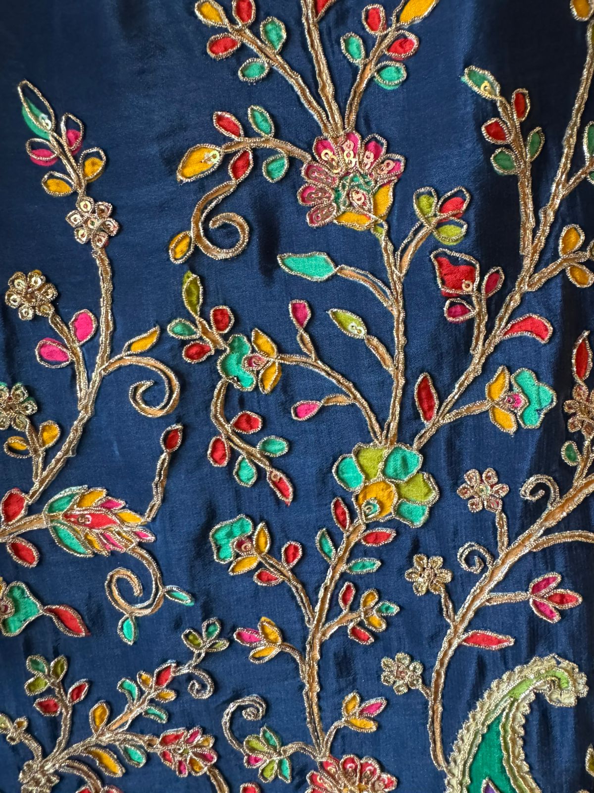 Mughal and Persian textile artistry style outfit