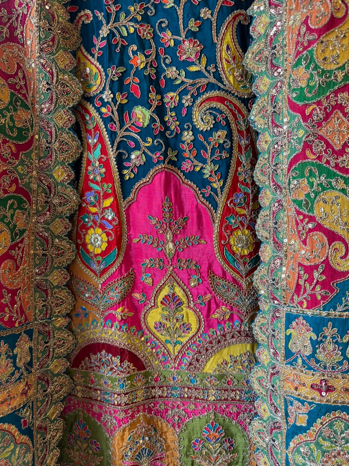 Mughal and Persian textile artistry style outfit