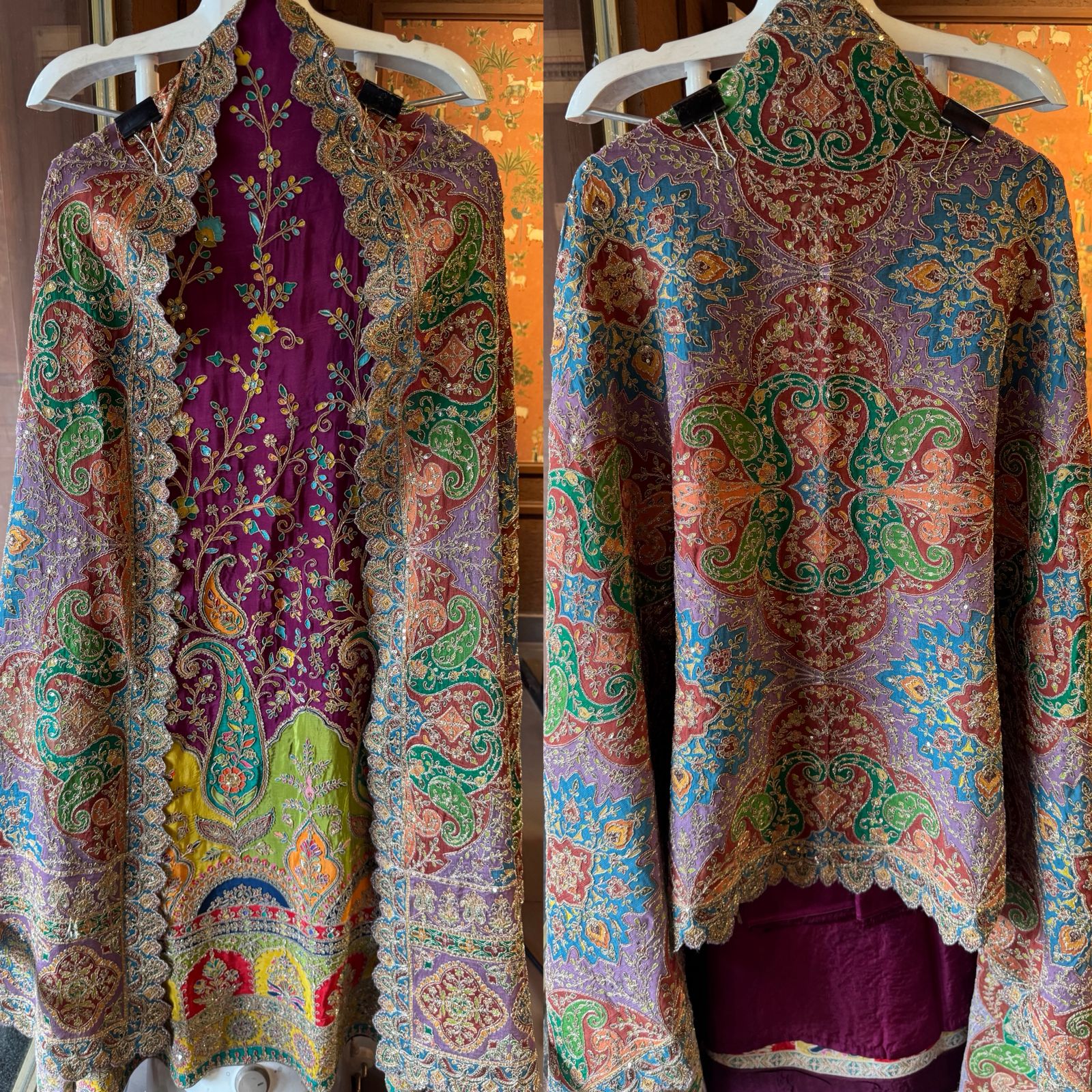 Mughal and Persian textile artistry style outfit