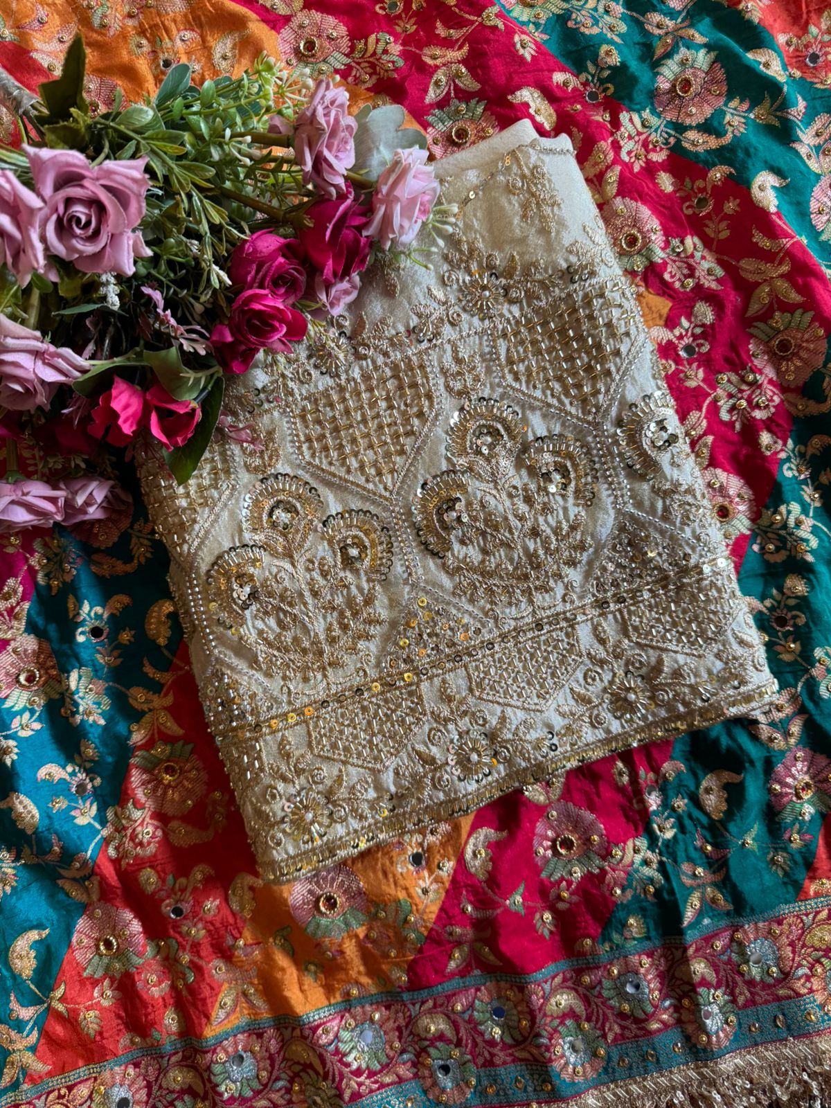 Shimmer tissue Unstitched Shirt