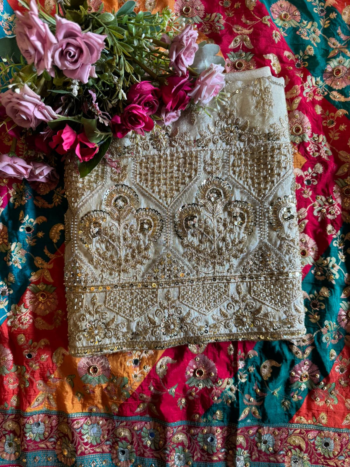 Shimmer tissue Unstitched Shirt