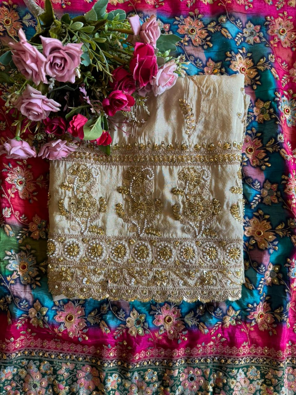 Shimmer tissue Unstitched Shirt