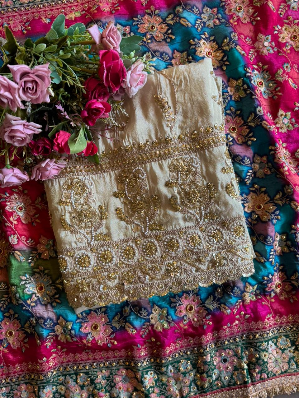 Shimmer tissue Unstitched Shirt