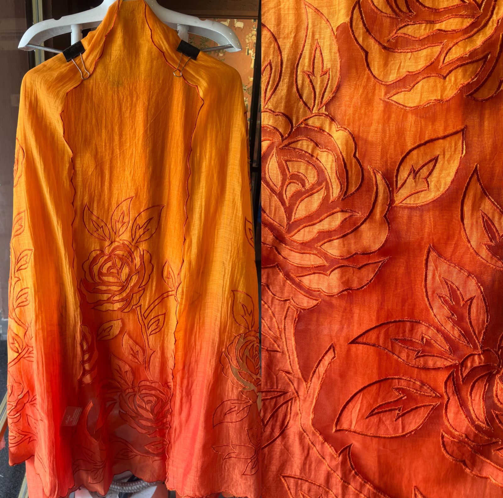 Pure Mul Chanderi ombré shades unstitched Kurta
