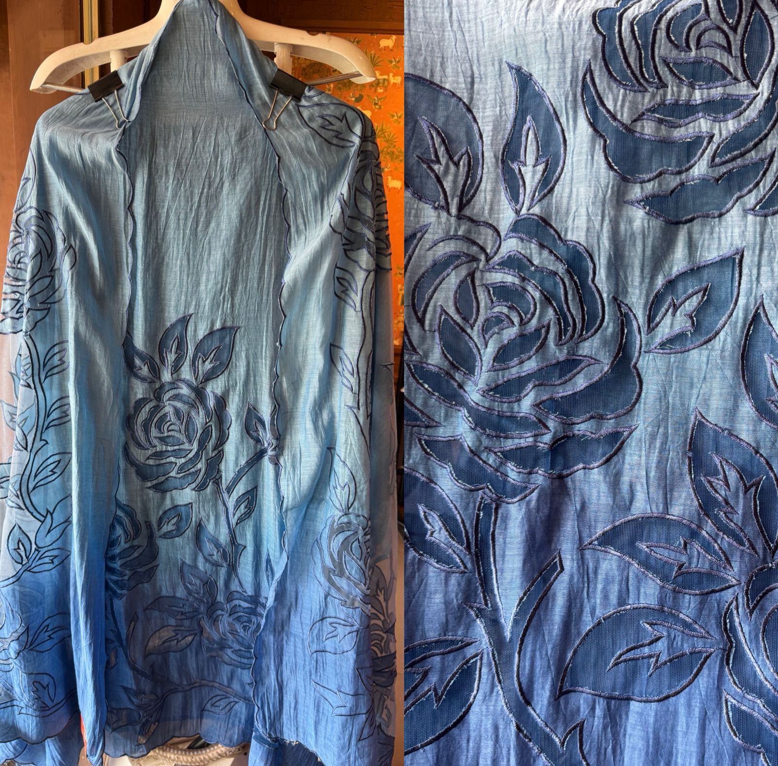 Pure Mul Chanderi ombré shades unstitched Kurta