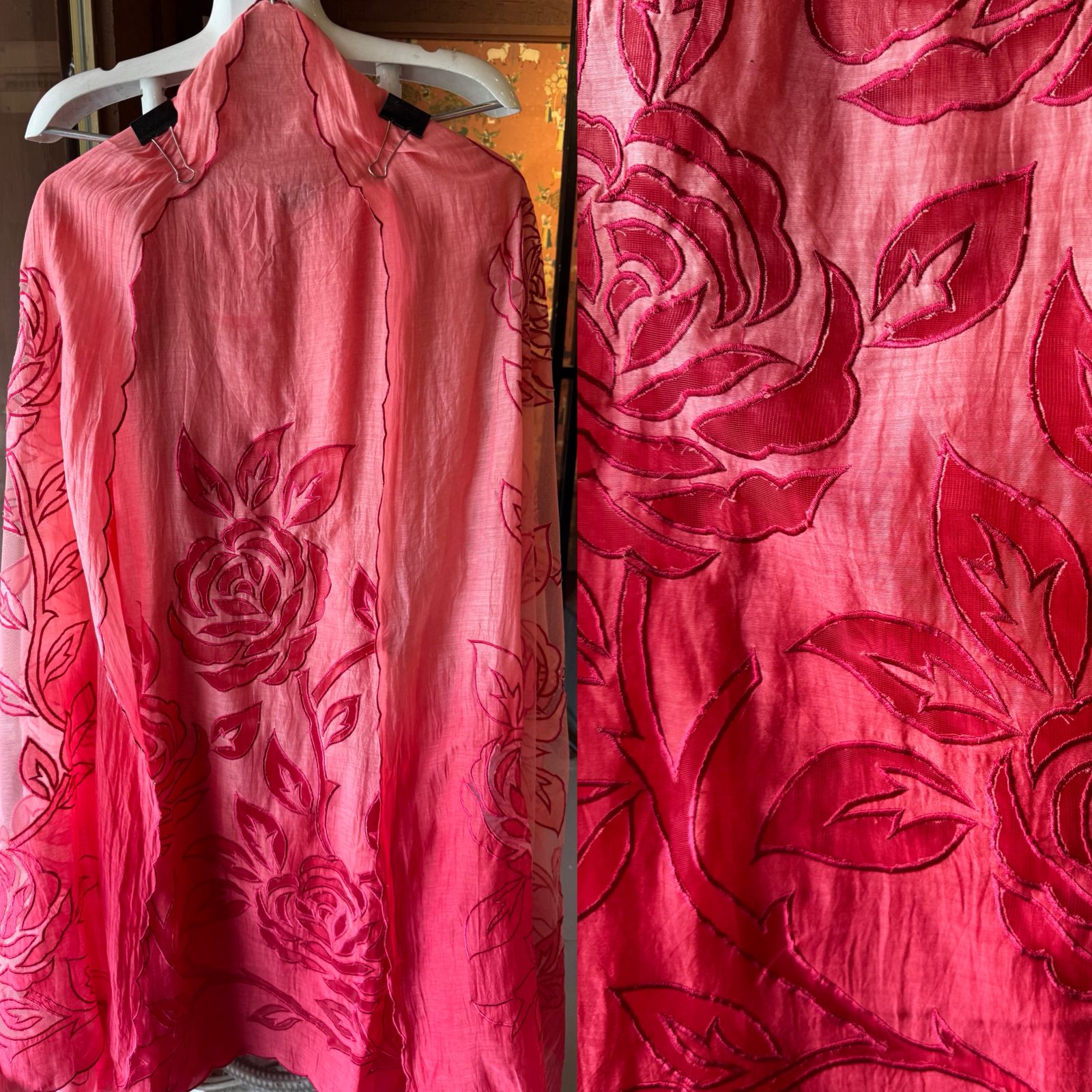 Pure Mul Chanderi ombré shades unstitched Kurta