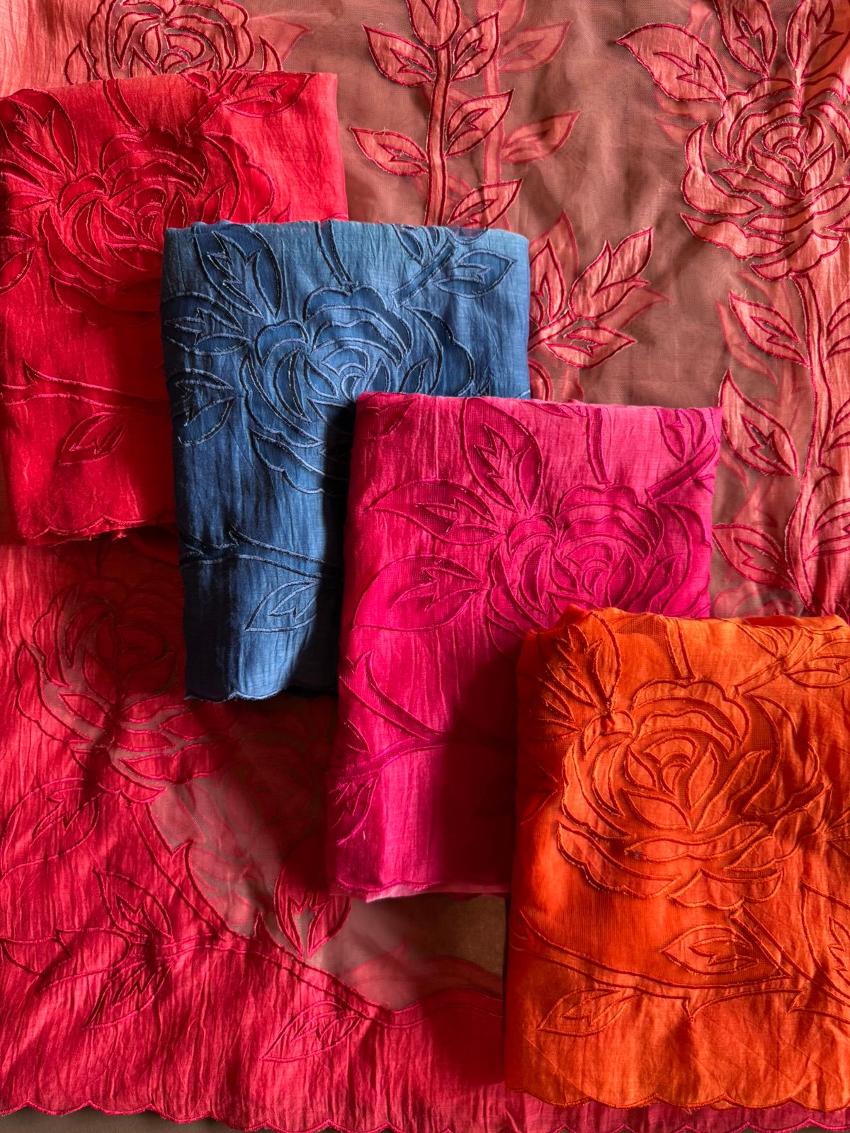 Pure Mul Chanderi ombré shades unstitched Kurta