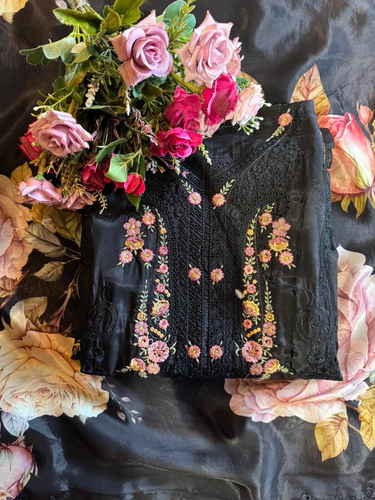 Soft organza Unstitched Shirt