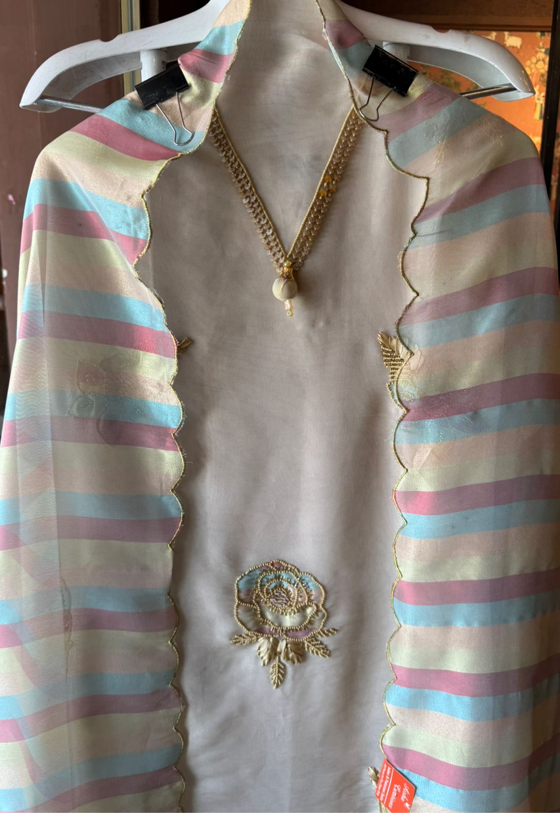 Organza Silk Unstitched Shirt