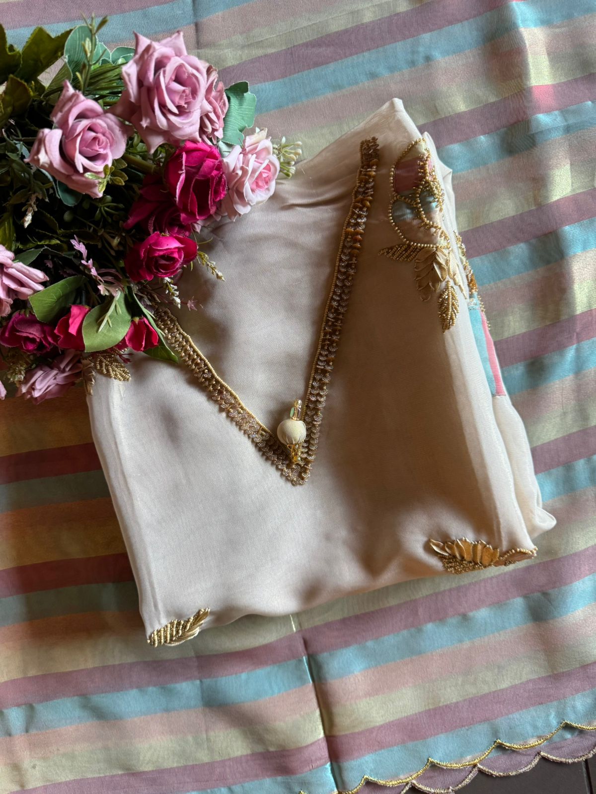 Organza Silk Unstitched Shirt