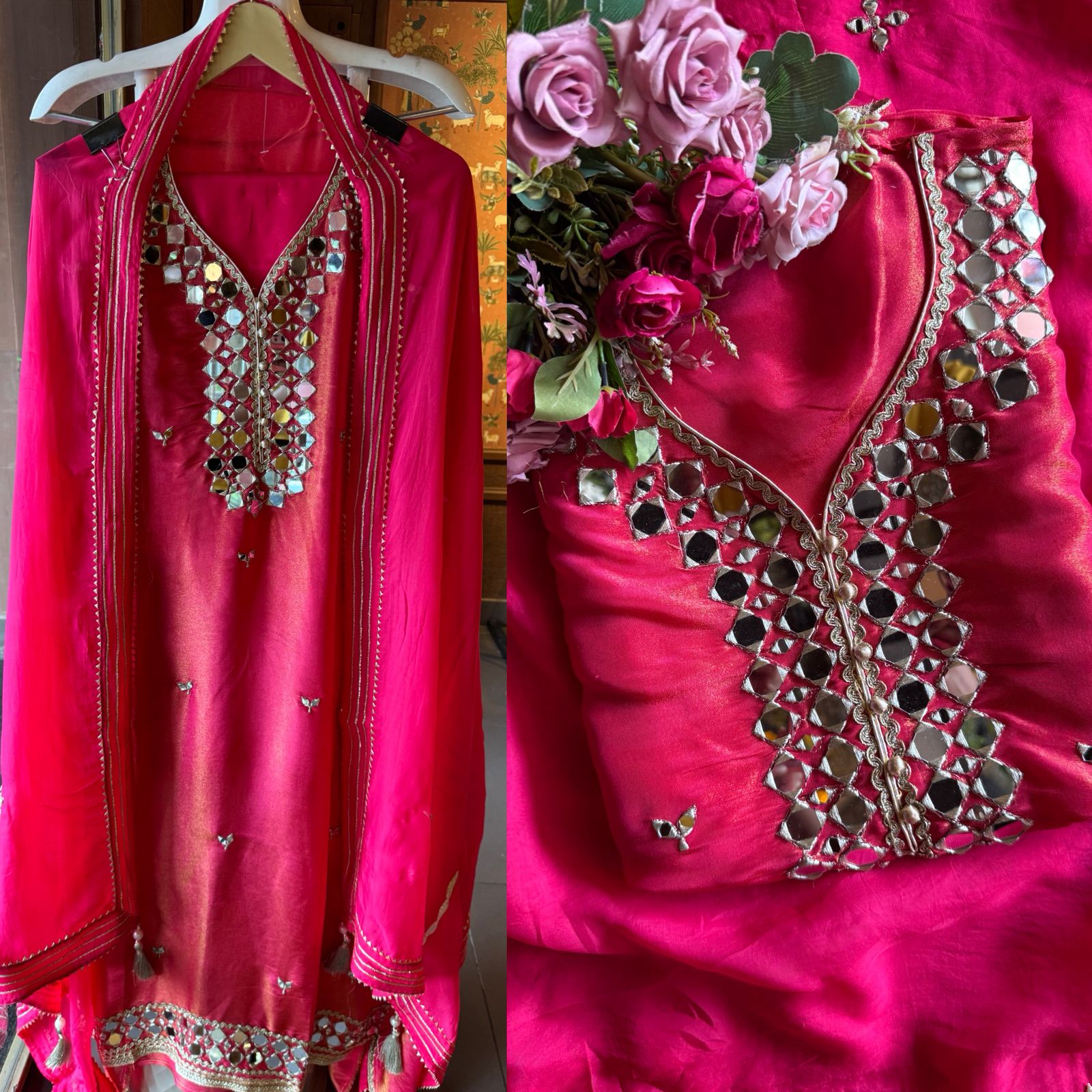 Shimmer tissue unstitched Suits