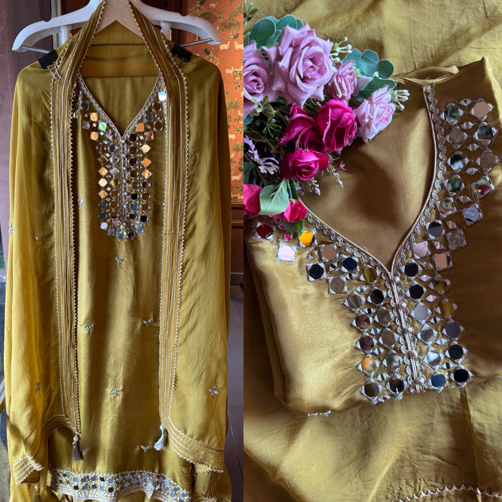 Shimmer tissue unstitched Suits