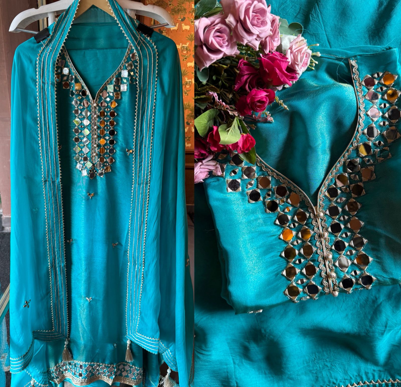 Shimmer tissue unstitched Suits