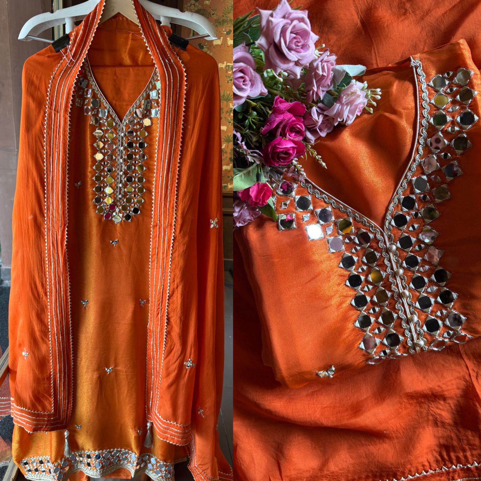 Shimmer tissue unstitched Suits