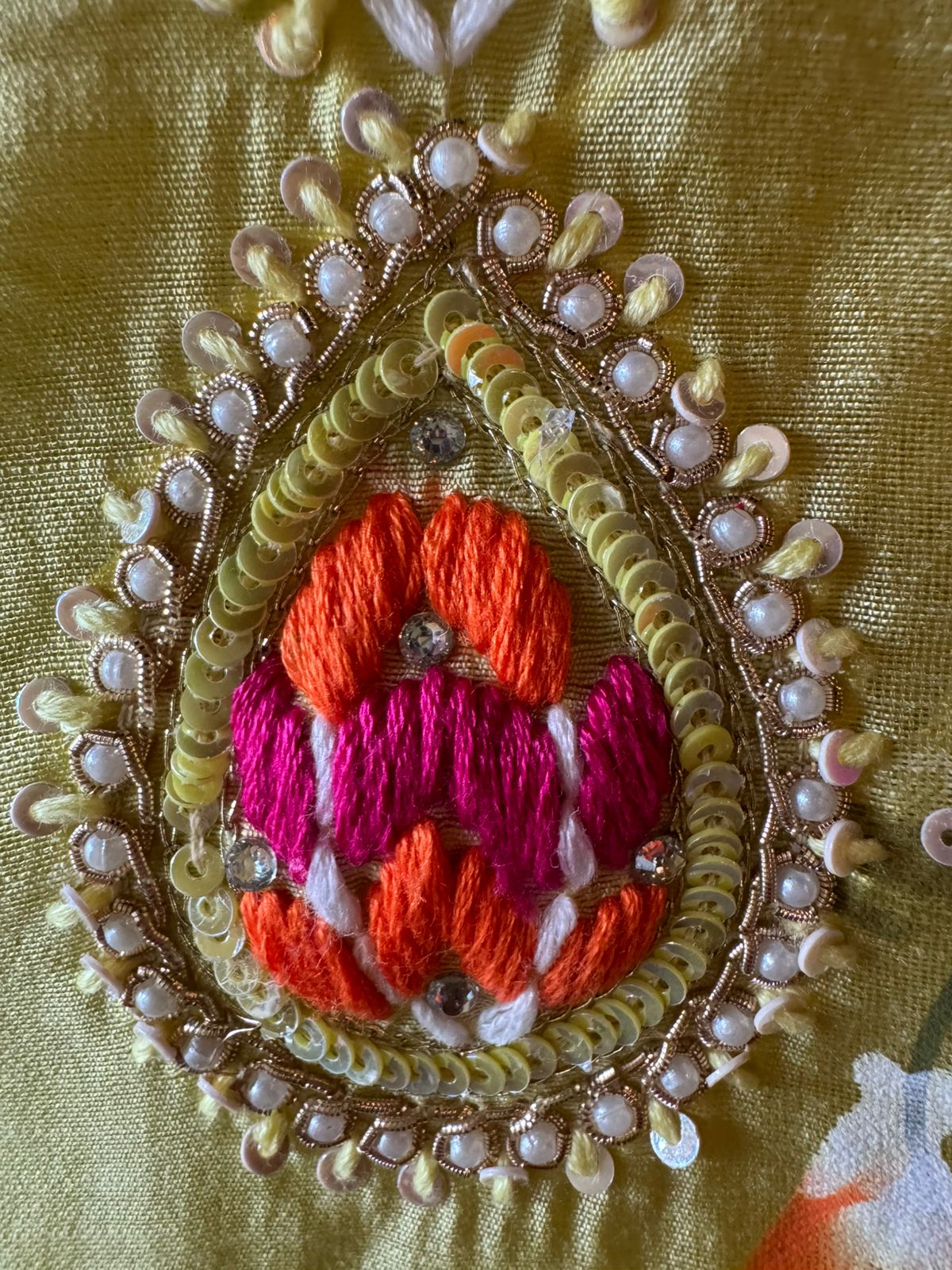 Pure chanderi unstitched Suit