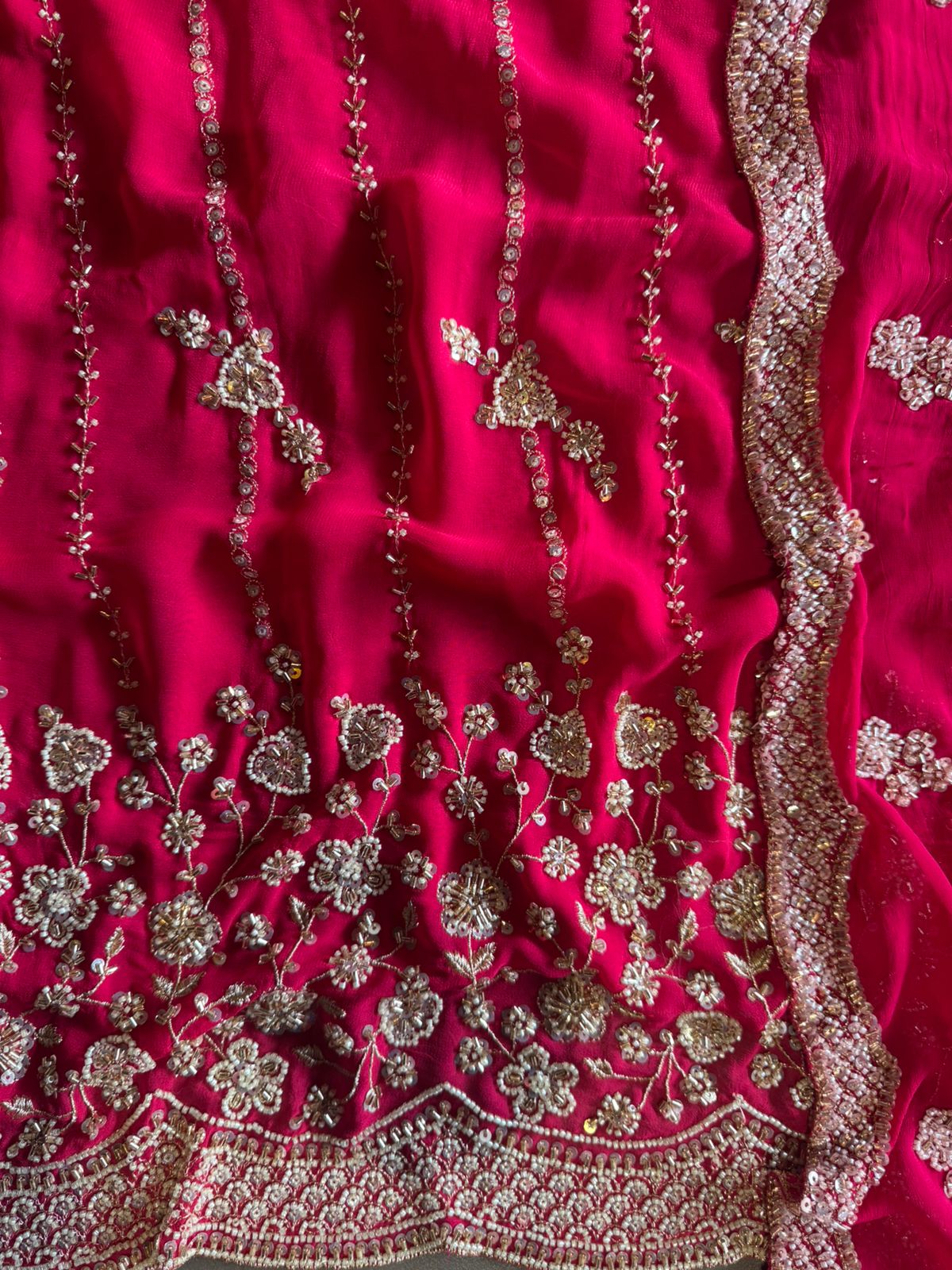 Cherry red ethnic suit