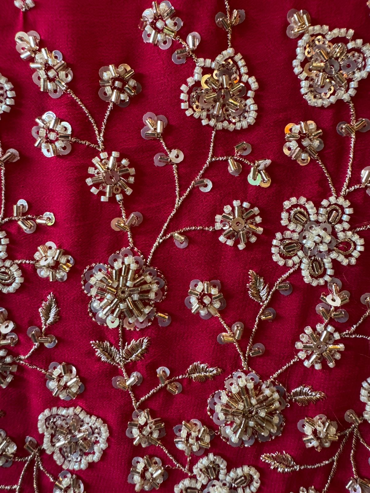 Cherry red ethnic suit