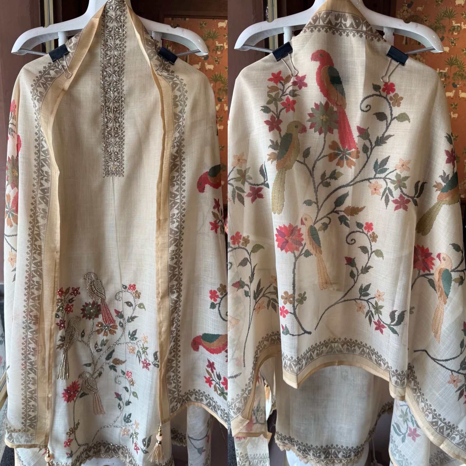 cream-beige ethnic kurta