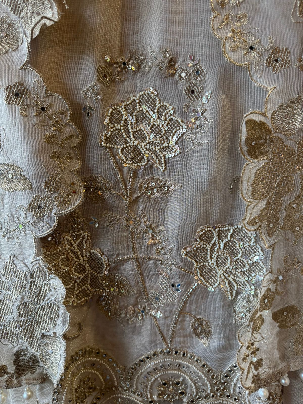 Heavily embellished fabric Suit