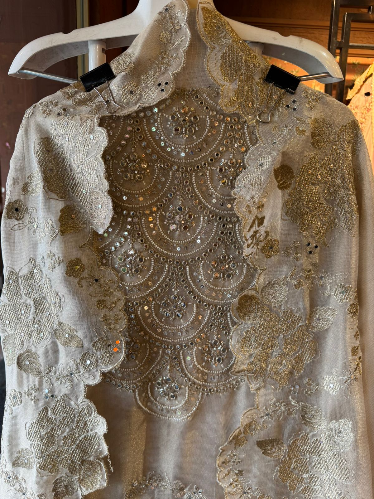 Heavily embellished fabric Suit