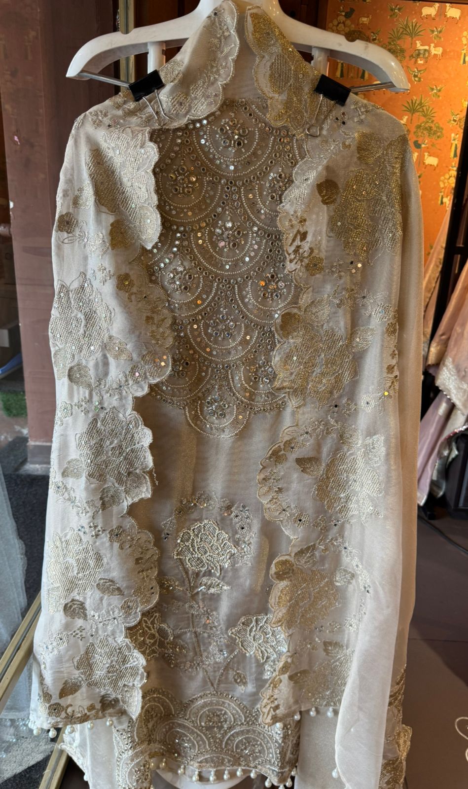 Heavily embellished fabric Suit