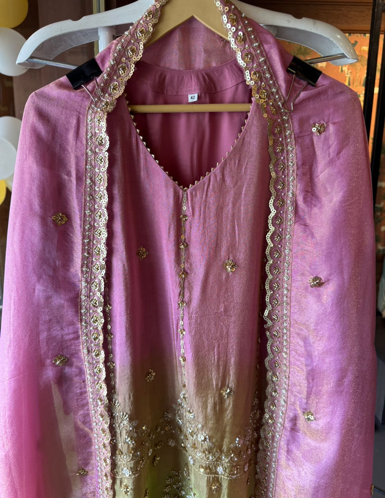 Shimmer sharara set festive ethnic outfit