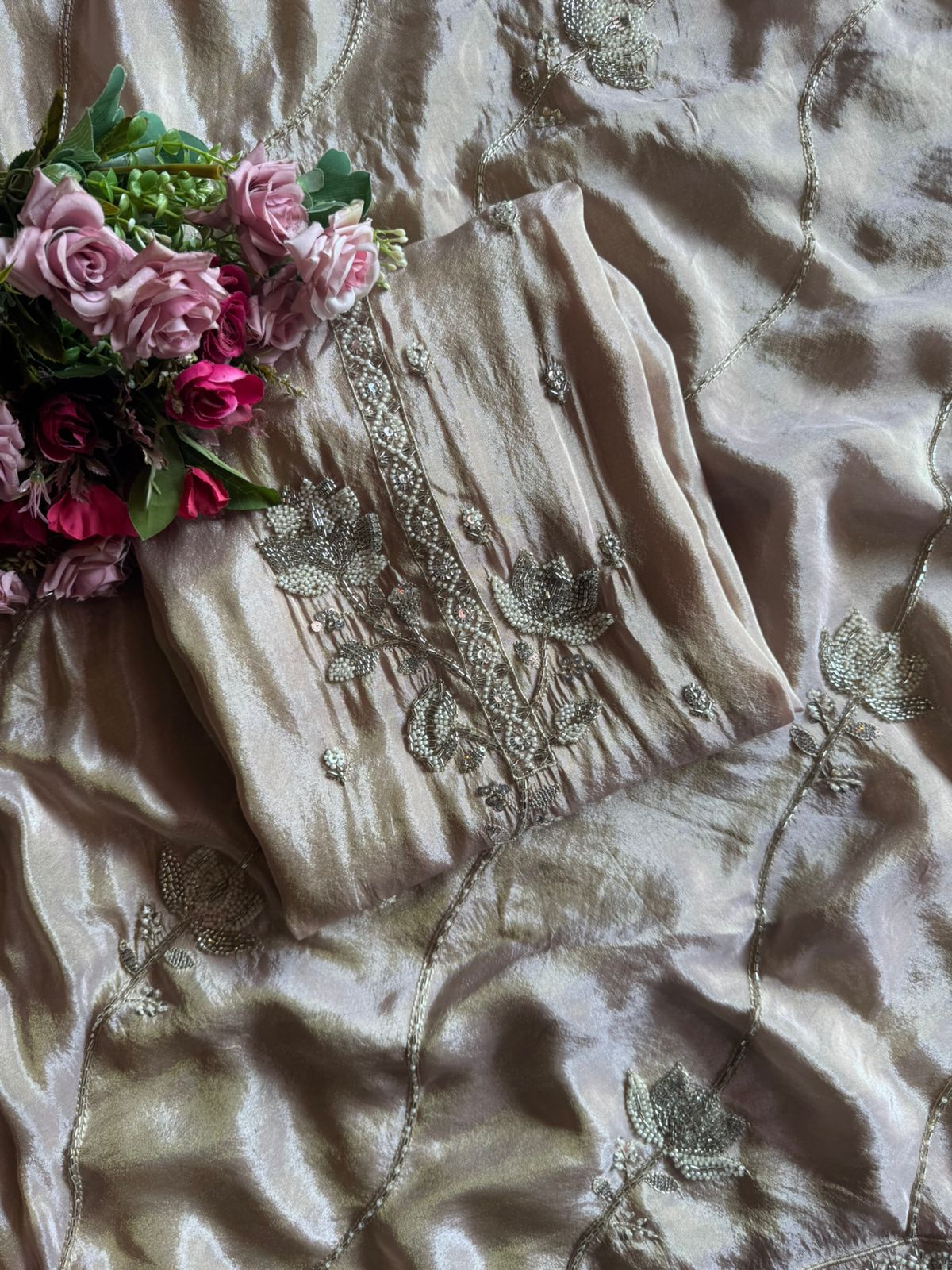 Pure shimmer tissue shirt