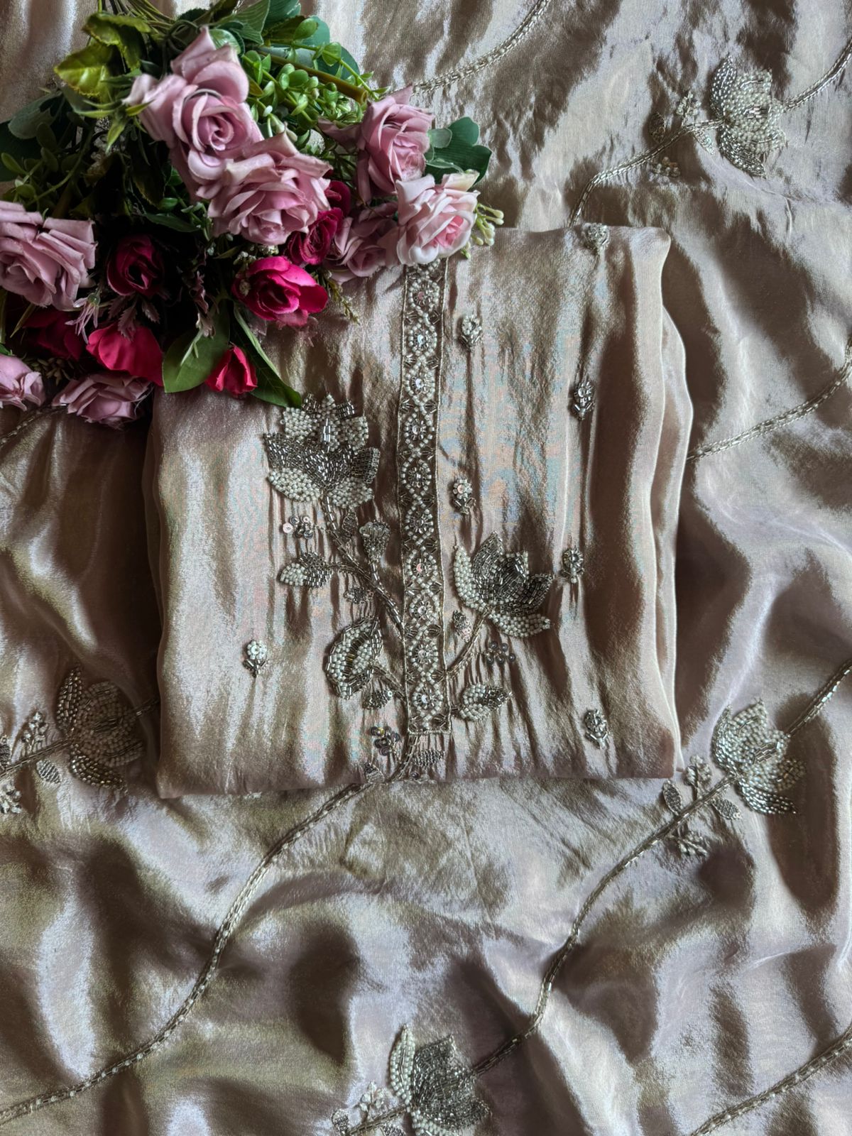 Pure shimmer tissue shirt