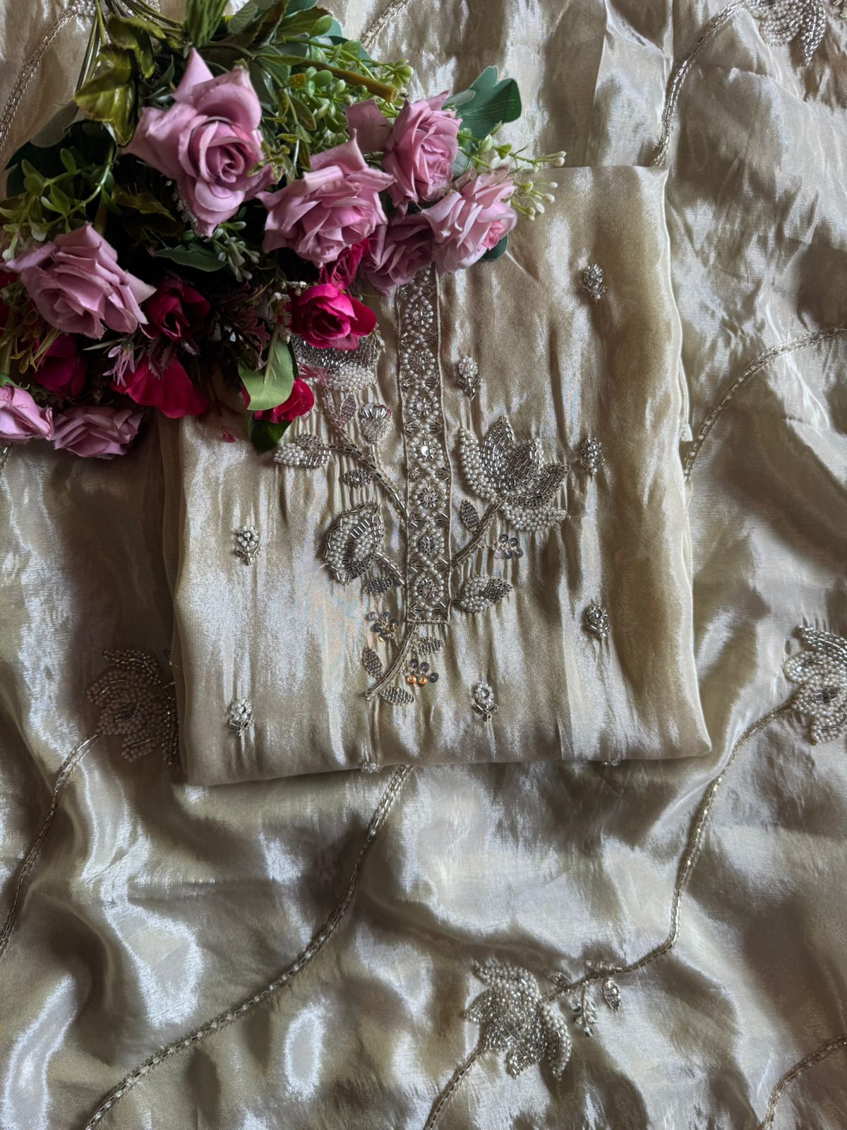 Pure shimmer tissue shirt