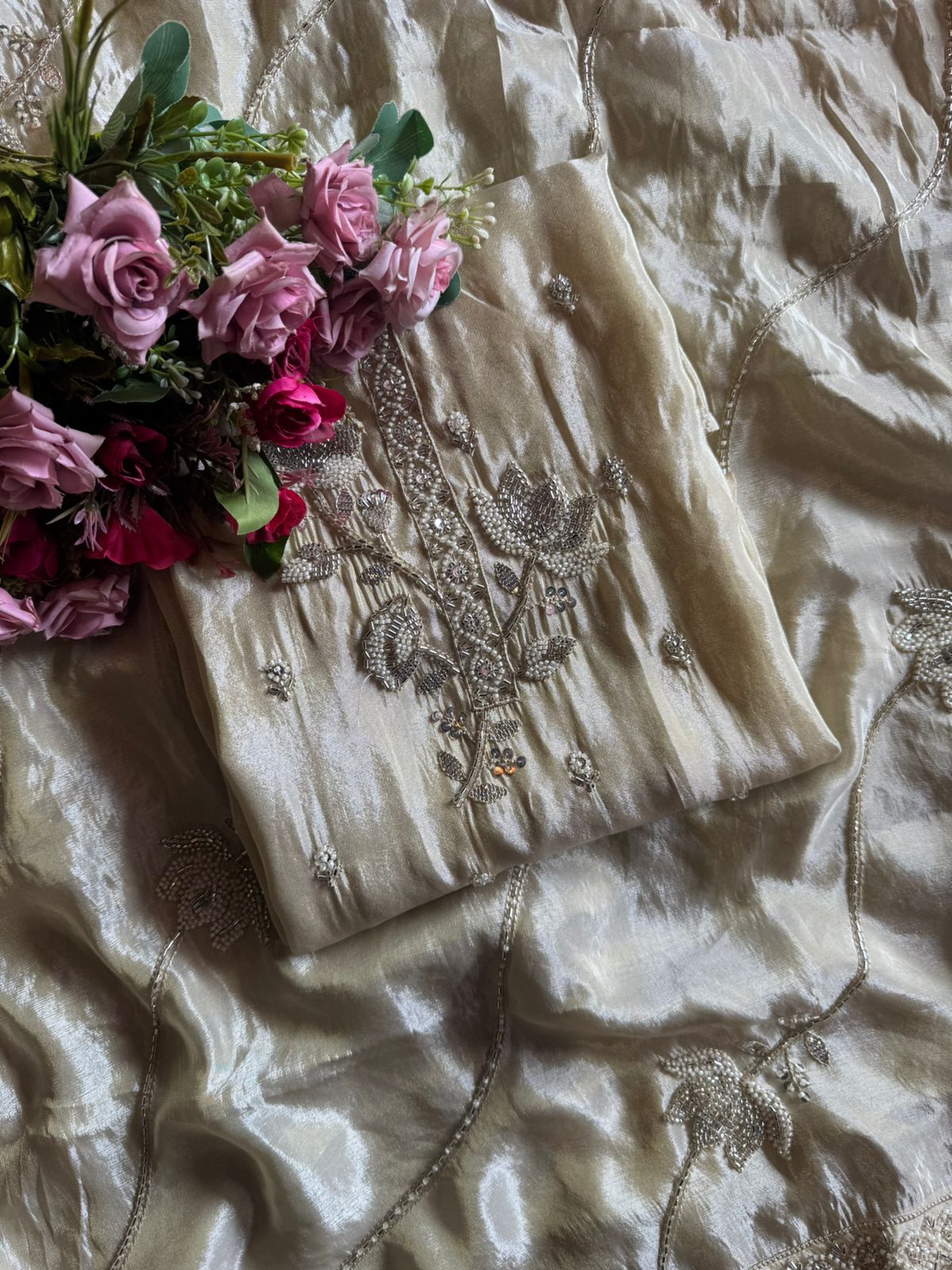 Pure shimmer tissue shirt