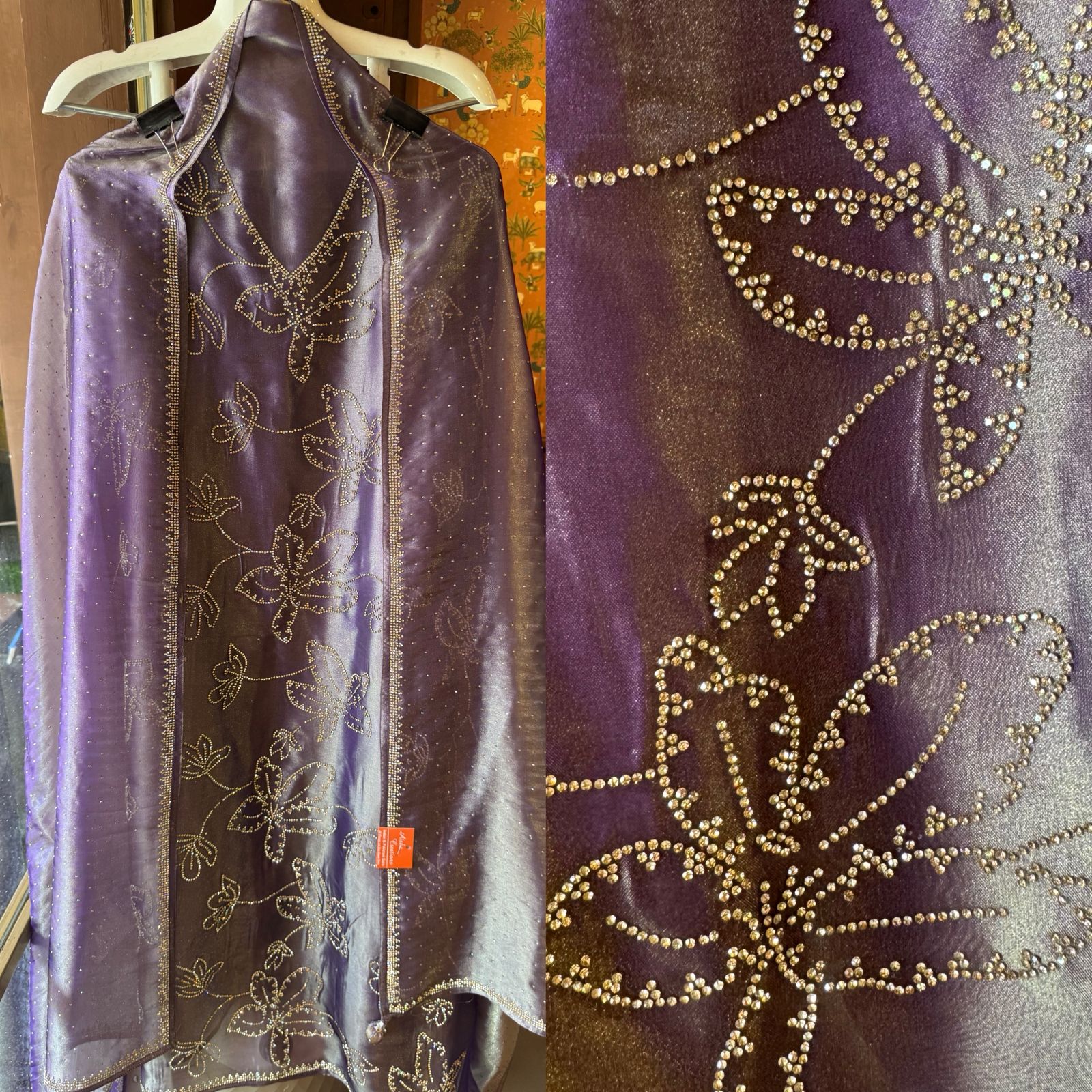 BEAUTIFUL UNSTITCHED SUIT DESIGN ON TISSUE