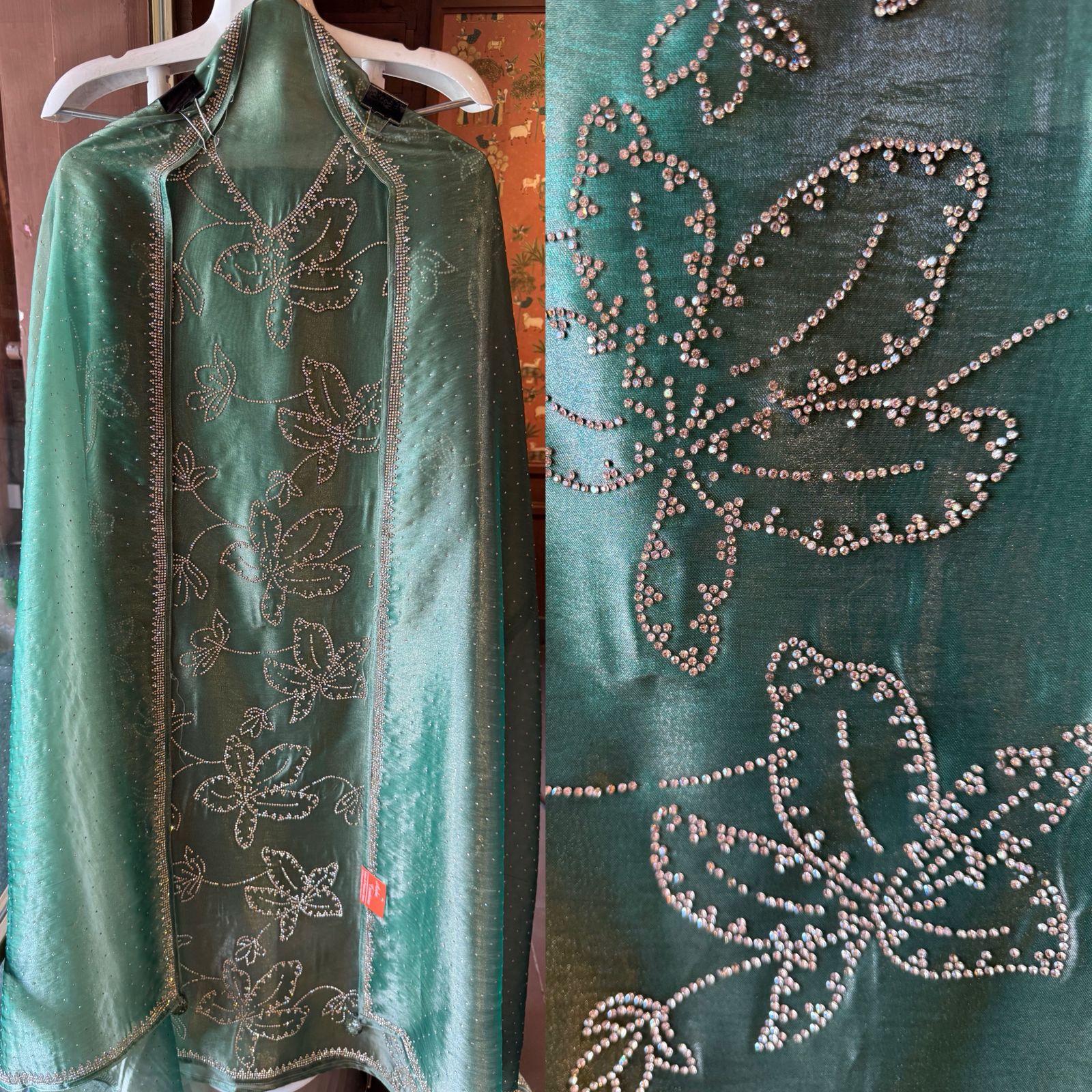 BEAUTIFUL UNSTITCHED SUIT DESIGN ON TISSUE