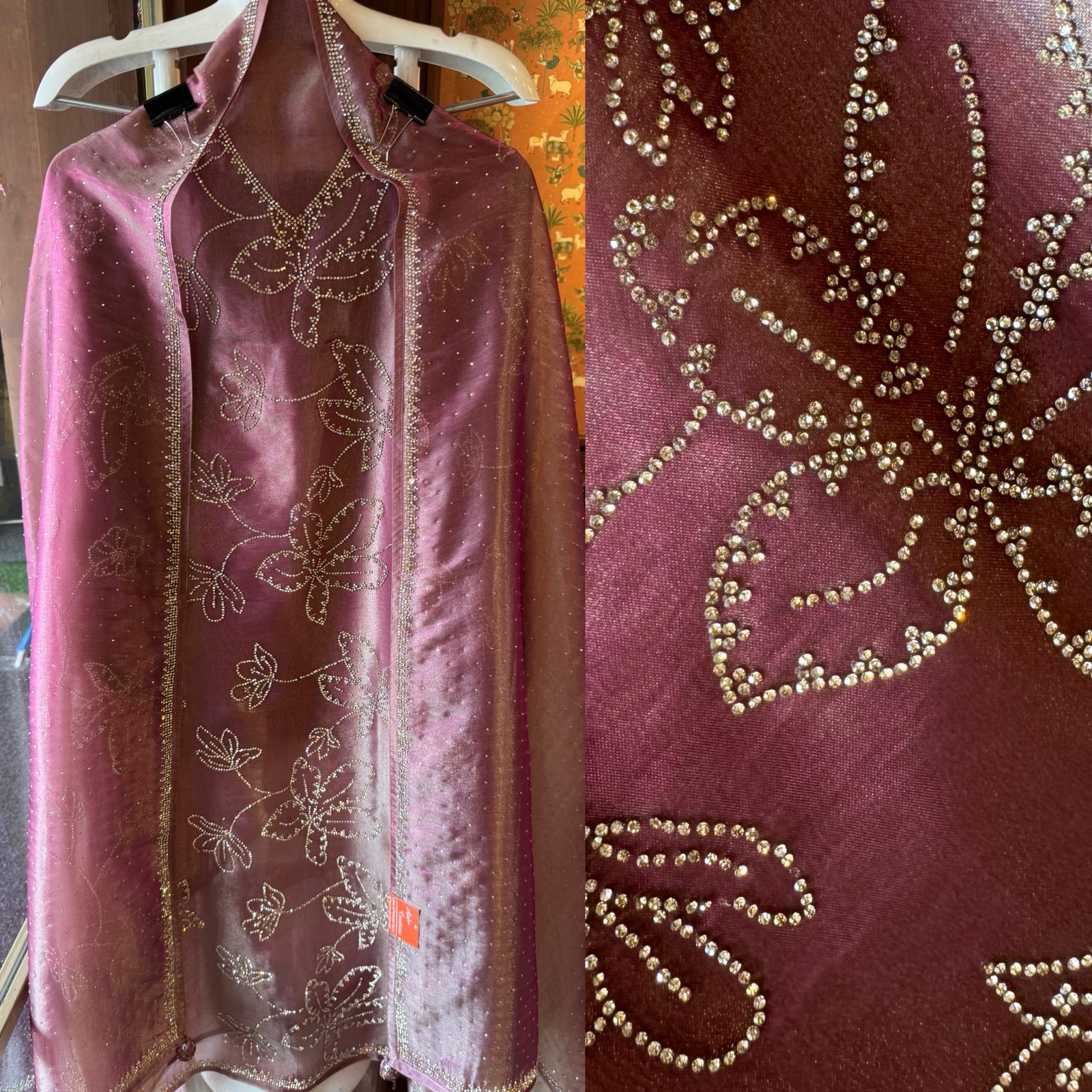 BEAUTIFUL UNSTITCHED SUIT DESIGN ON TISSUE