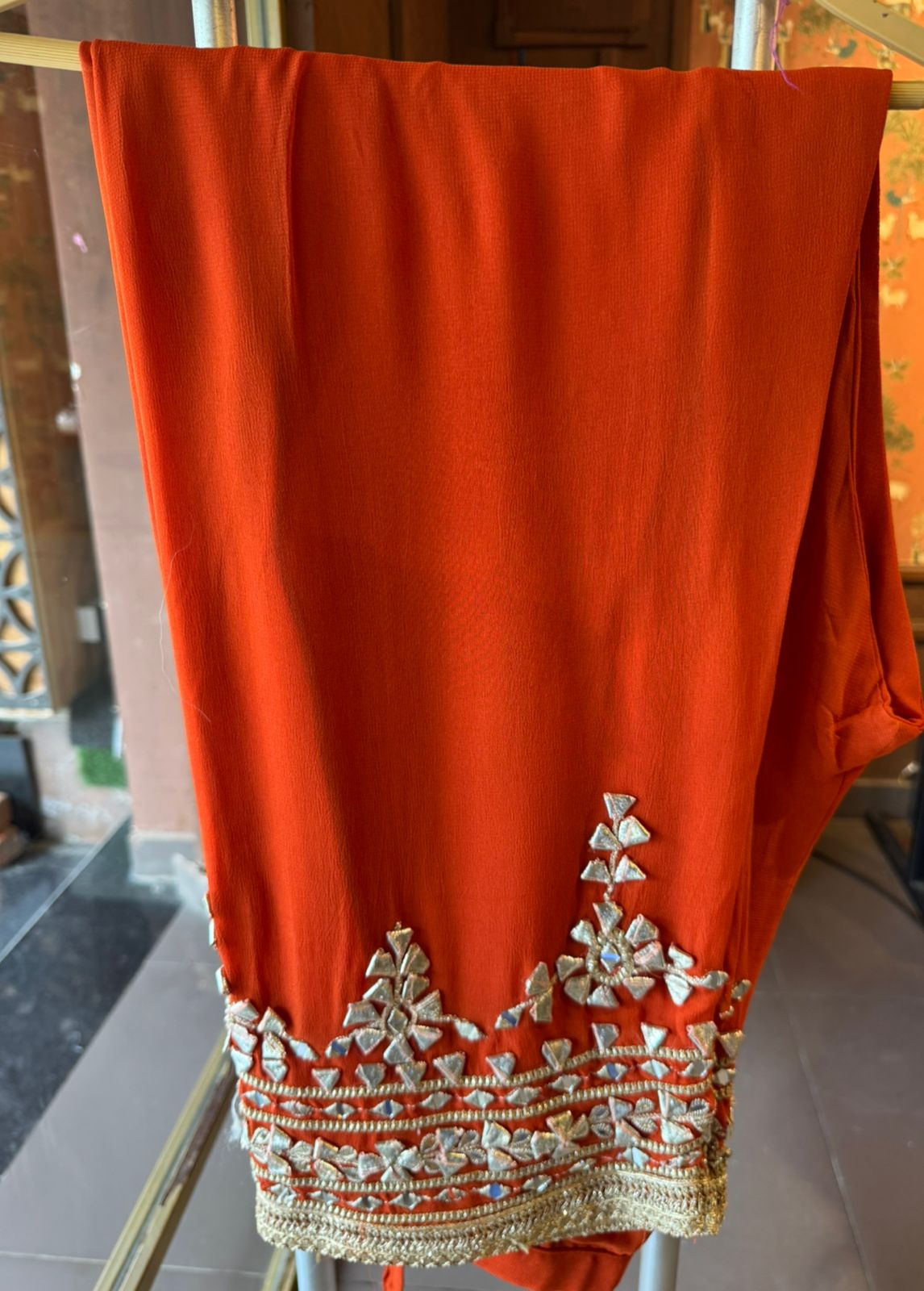 Traditional heavily embroidered Anarkali suit