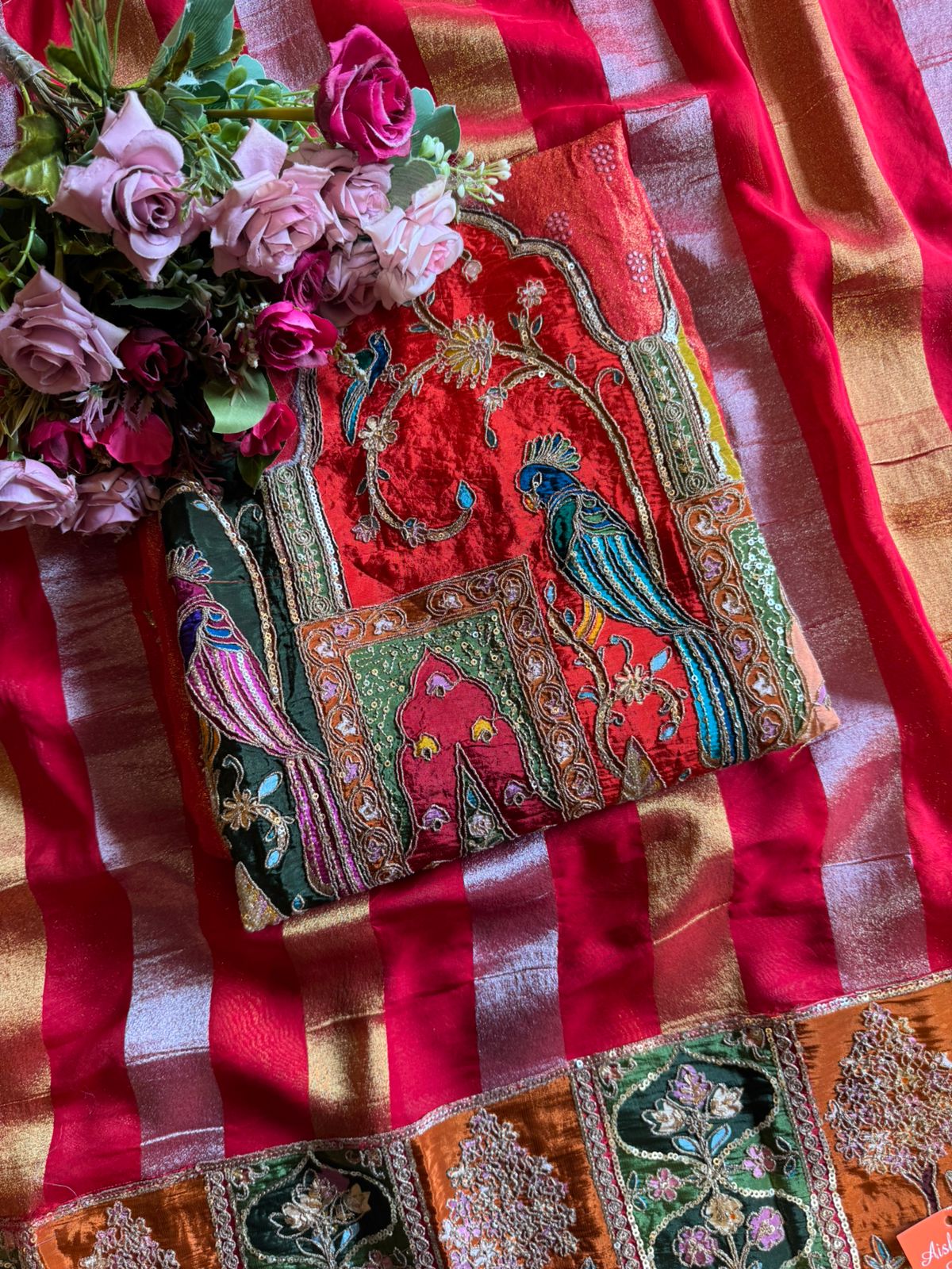 Richly embroidered ethnic Suit