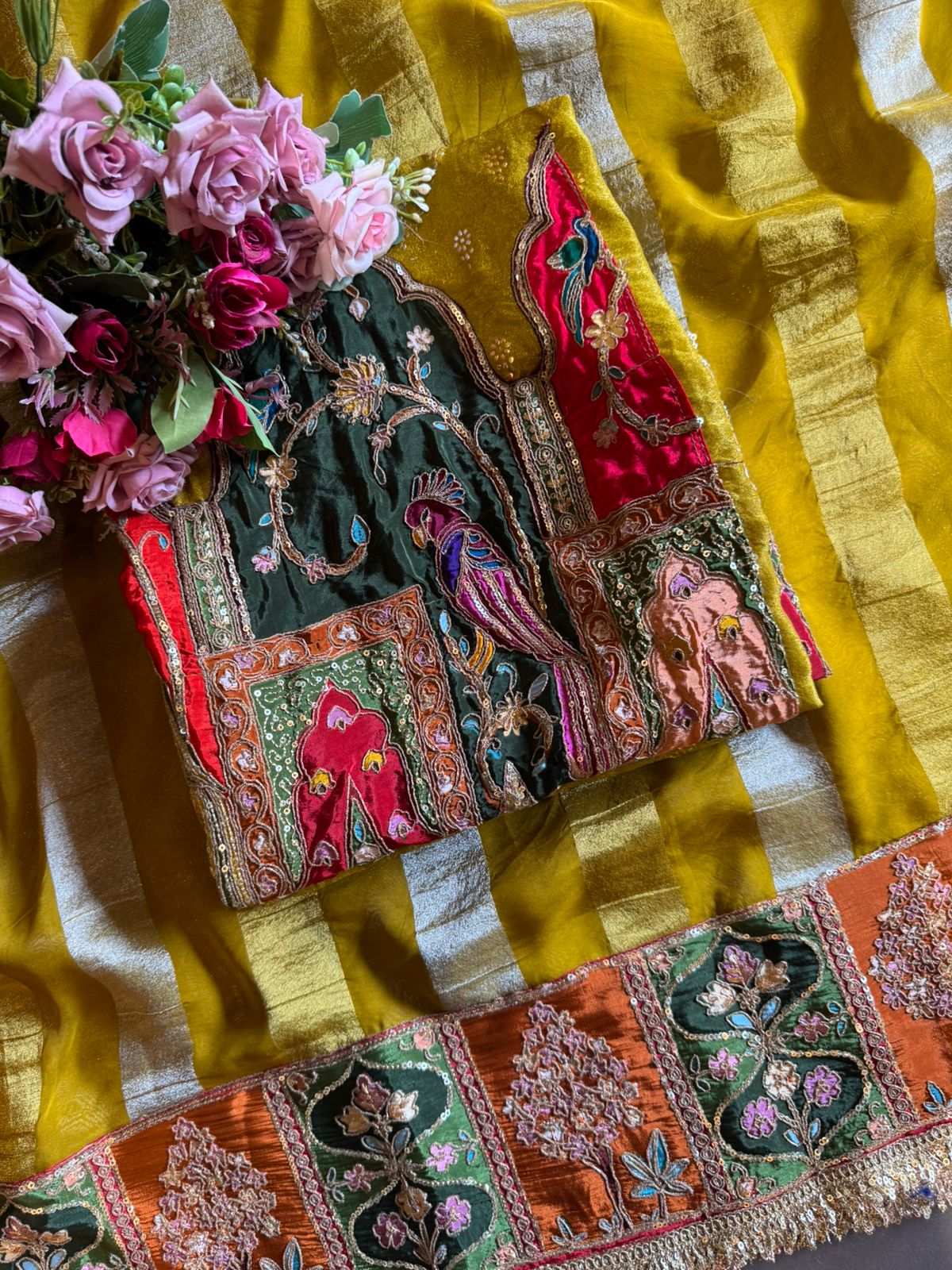 Richly embroidered ethnic Suit