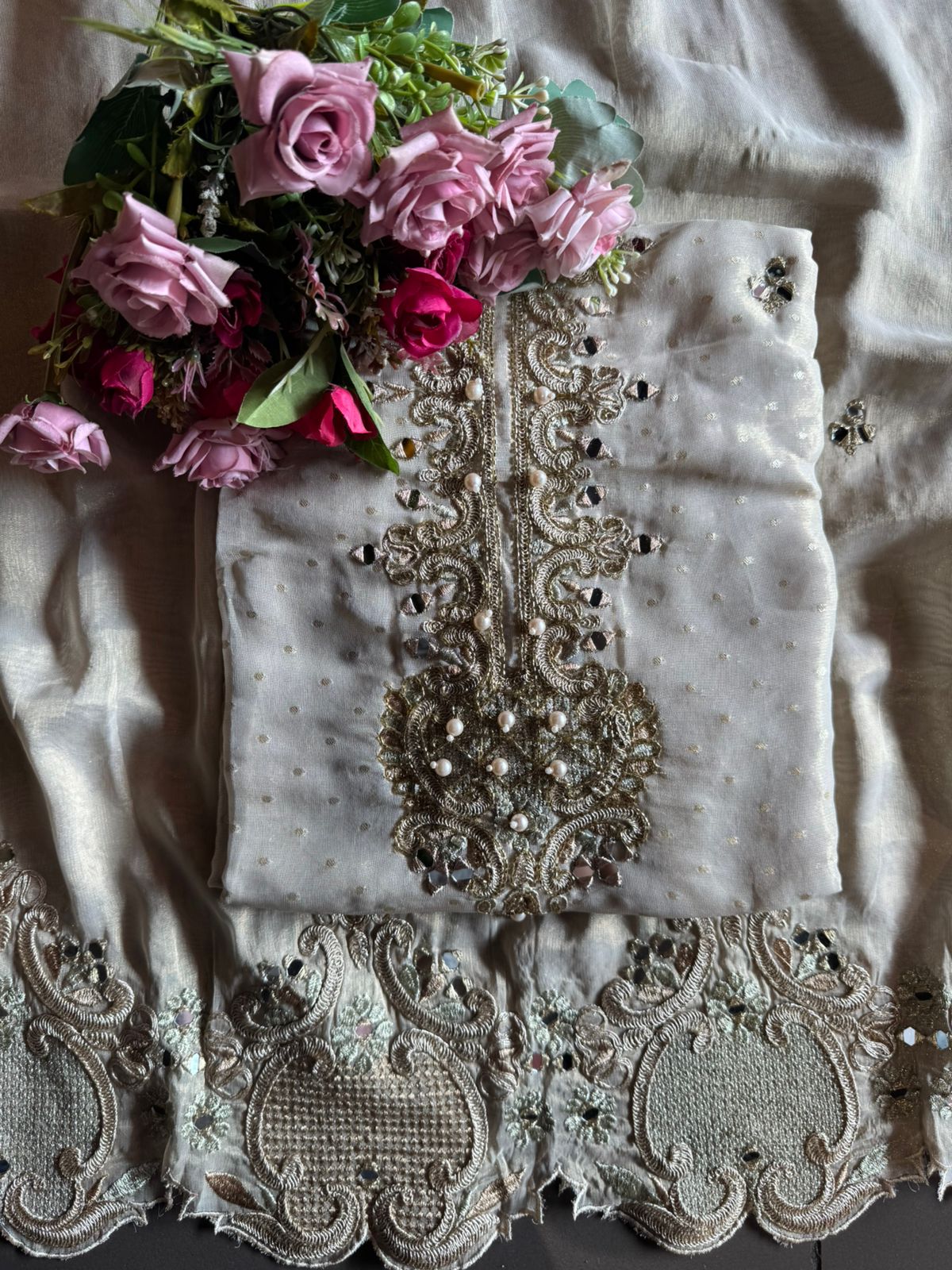 Pure shimmer tissue shirt